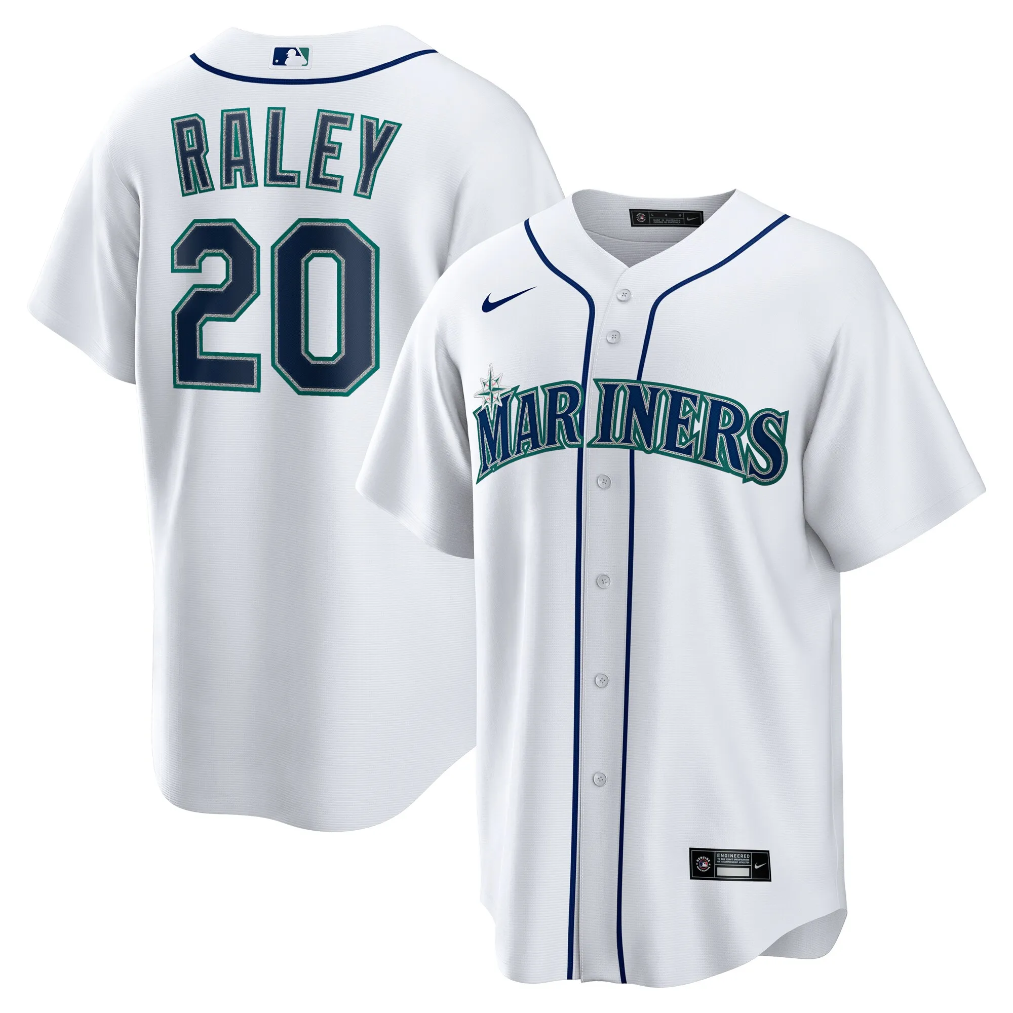 Luke Raley Seattle Mariners Nike Home Replica Jersey - White