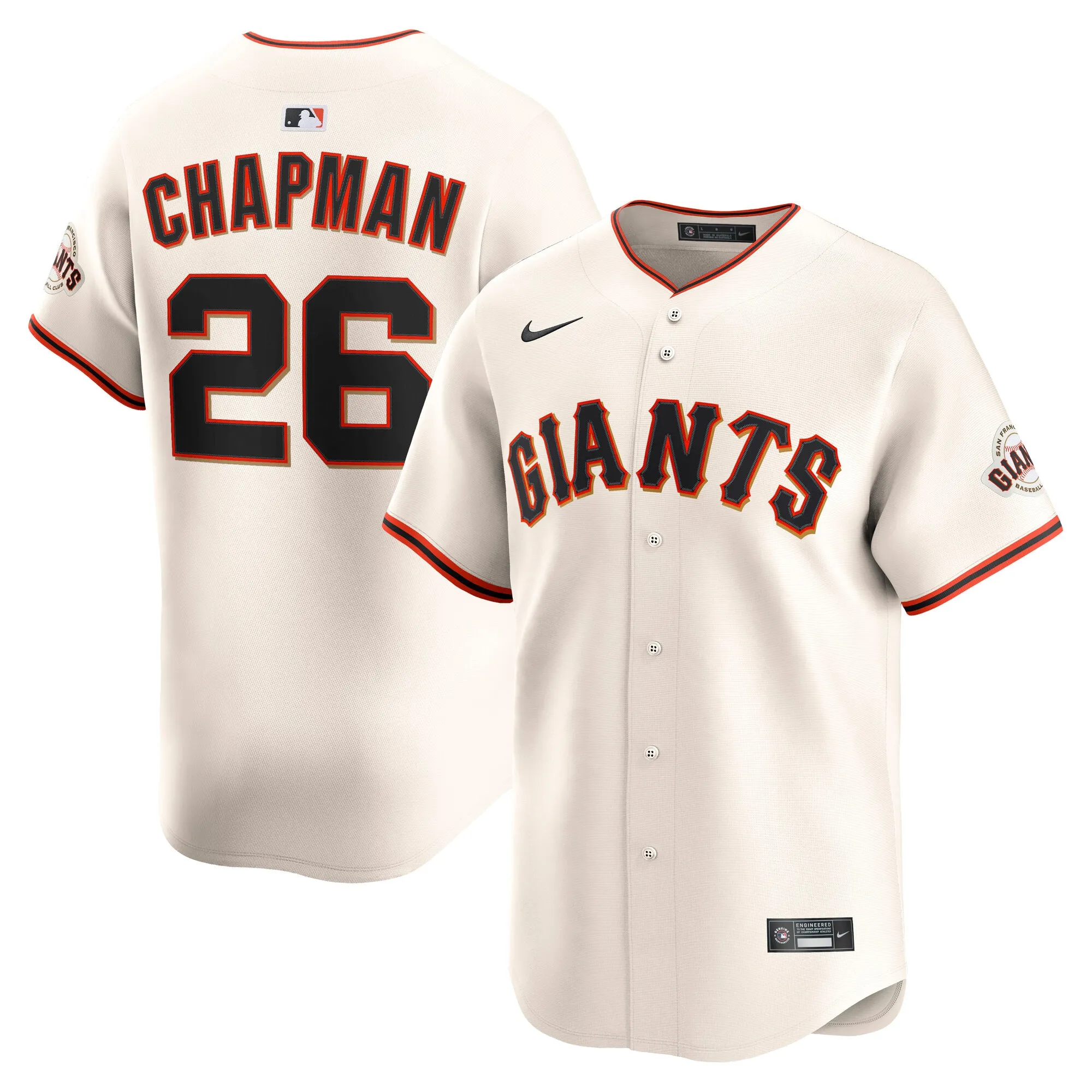 Matt Chapman San Francisco Giants Nike Home Limited Player Jersey - Cream