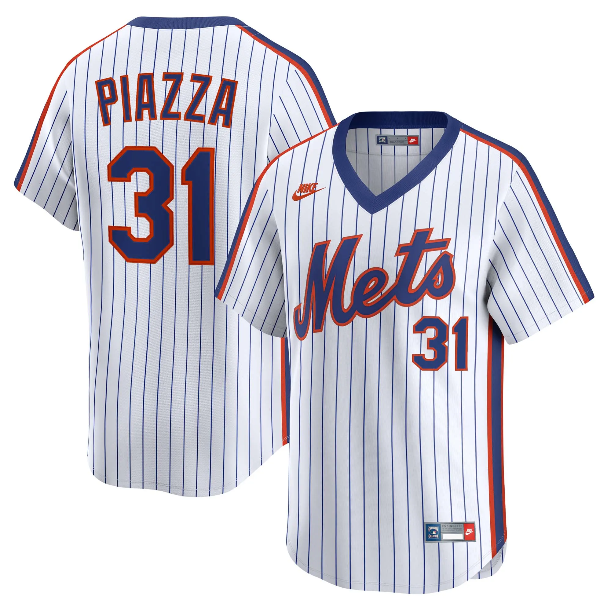 Mike Piazza New York Mets Nike Throwback Cooperstown Collection Limited Jersey - White