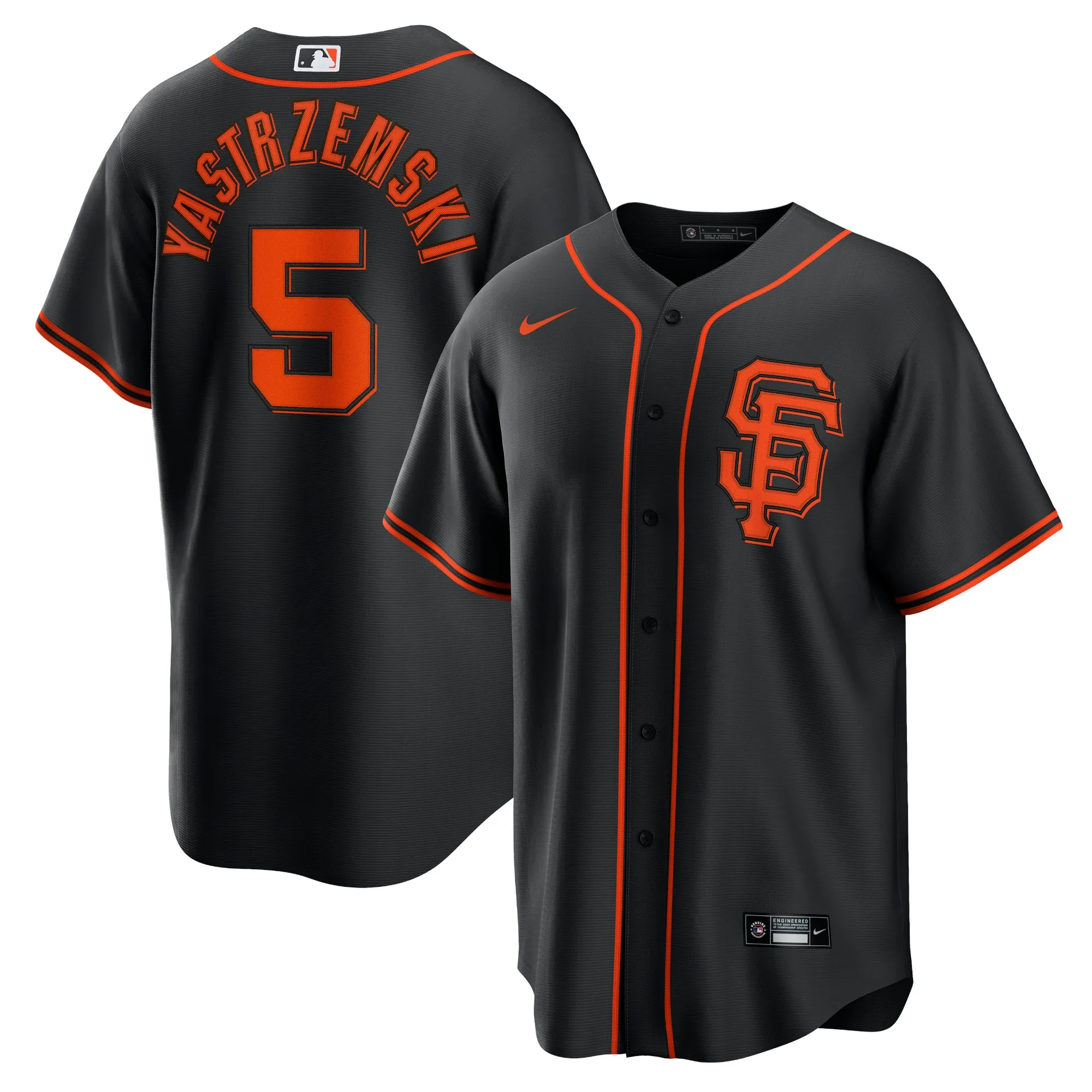 Mike Yastrzemski San Francisco Giants Nike Alternate 2 Replica Jersey - Black
