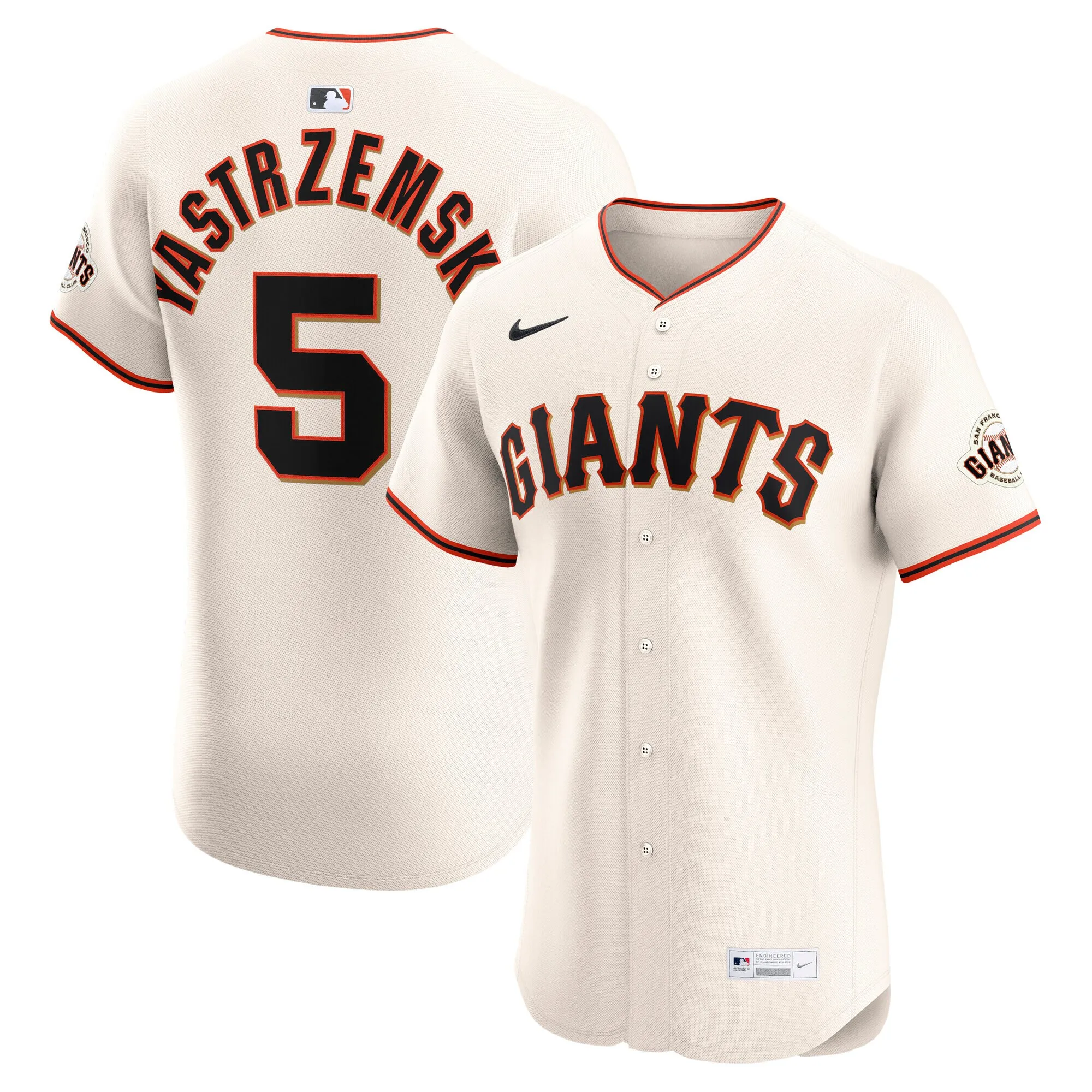 Mike Yastrzemski San Francisco Giants Nike Home Elite Player Jersey - Cream