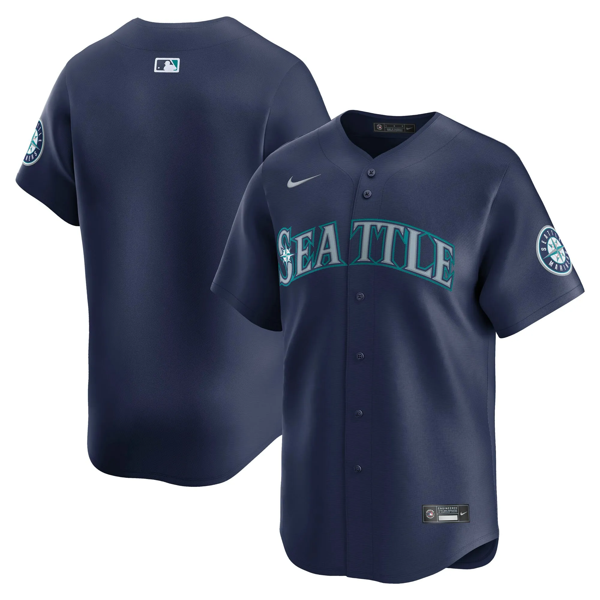 Seattle Mariners Nike Road Limited Jersey - Navy