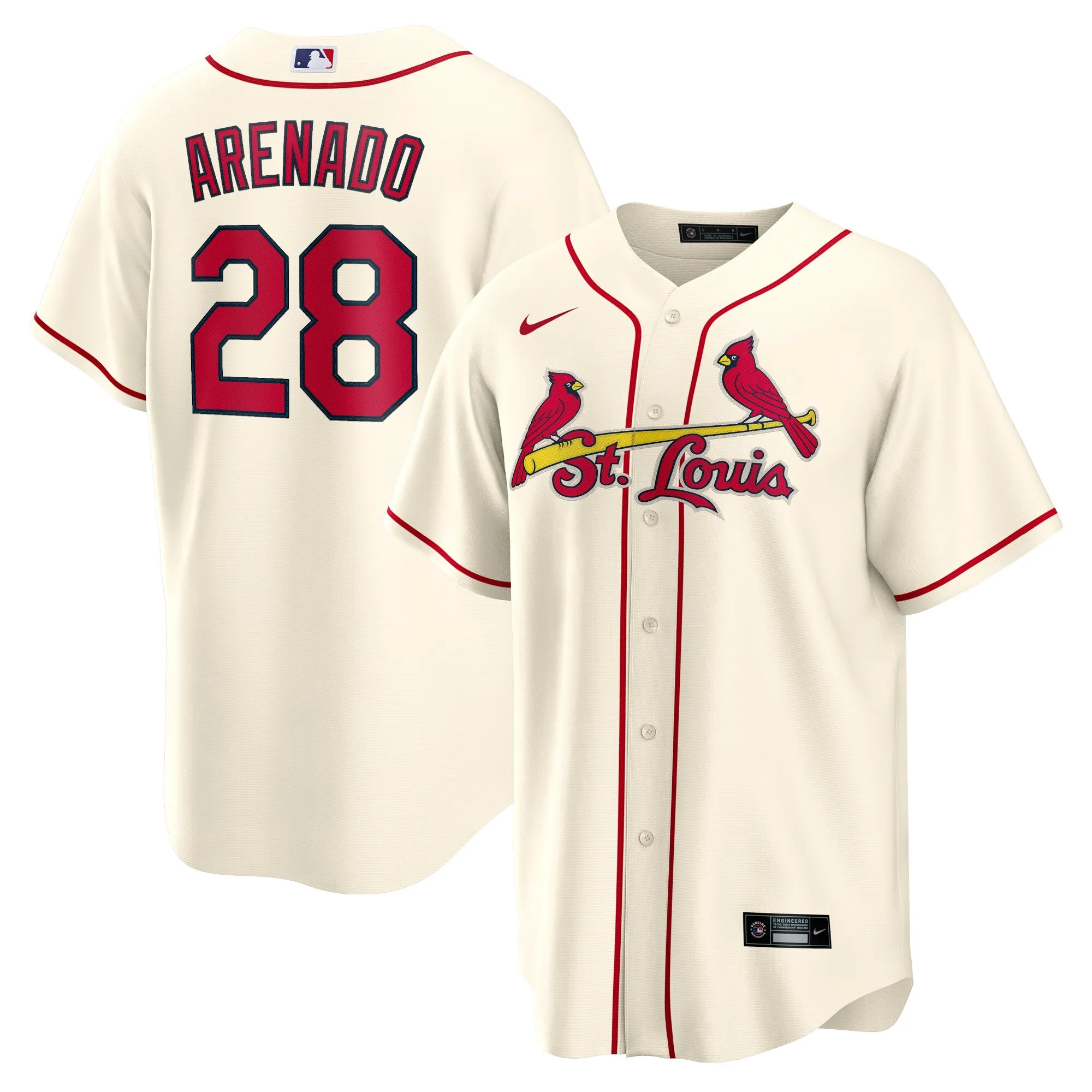 Nolan Arenado St. Louis Cardinals Nike Alternate 2 Replica Jersey - Cream