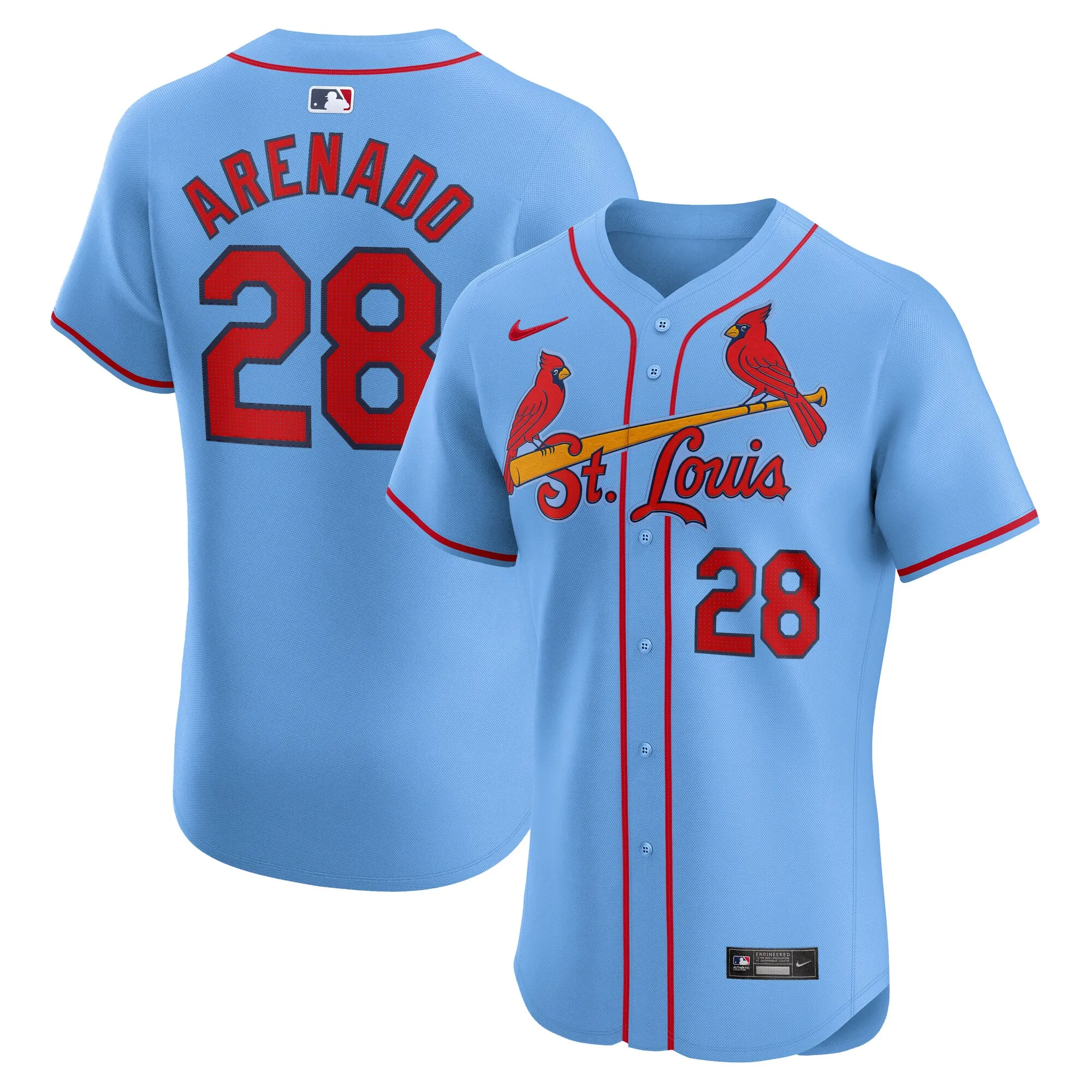 Nolan Arenado St. Louis Cardinals Nike Alternate Elite Player Jersey - Light Blue