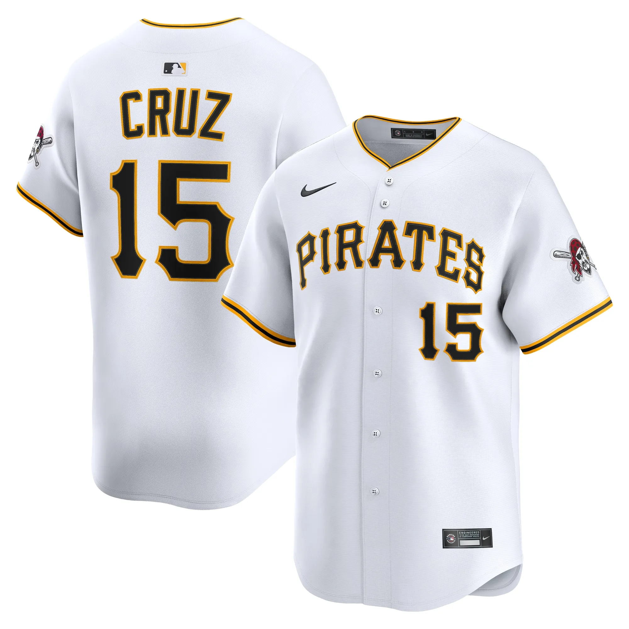 Oneil Cruz Pittsburgh Pirates Nike Home Limited Player Jersey - White