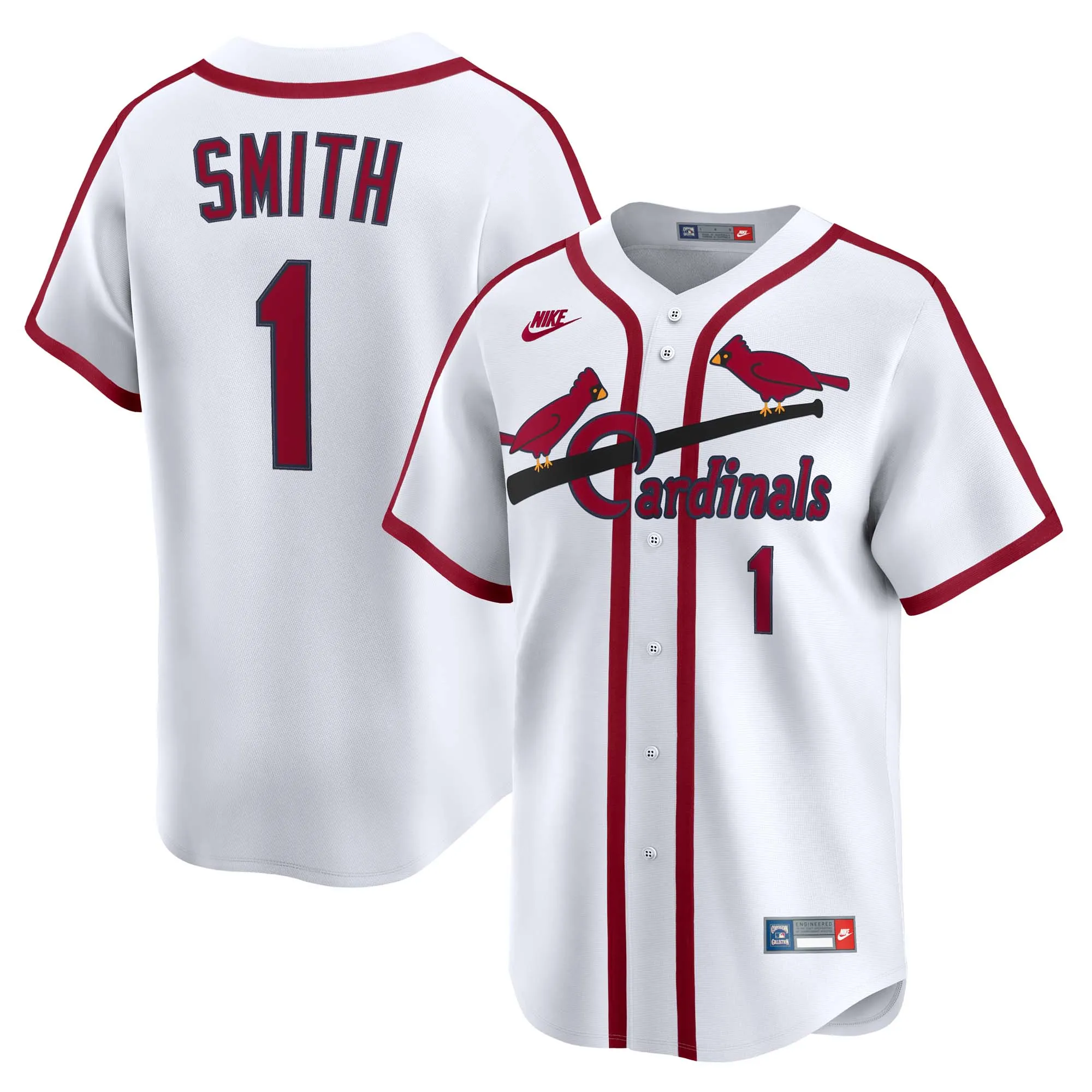 Ozzie Smith St. Louis Cardinals Nike Throwback Cooperstown Collection Limited Jersey - White