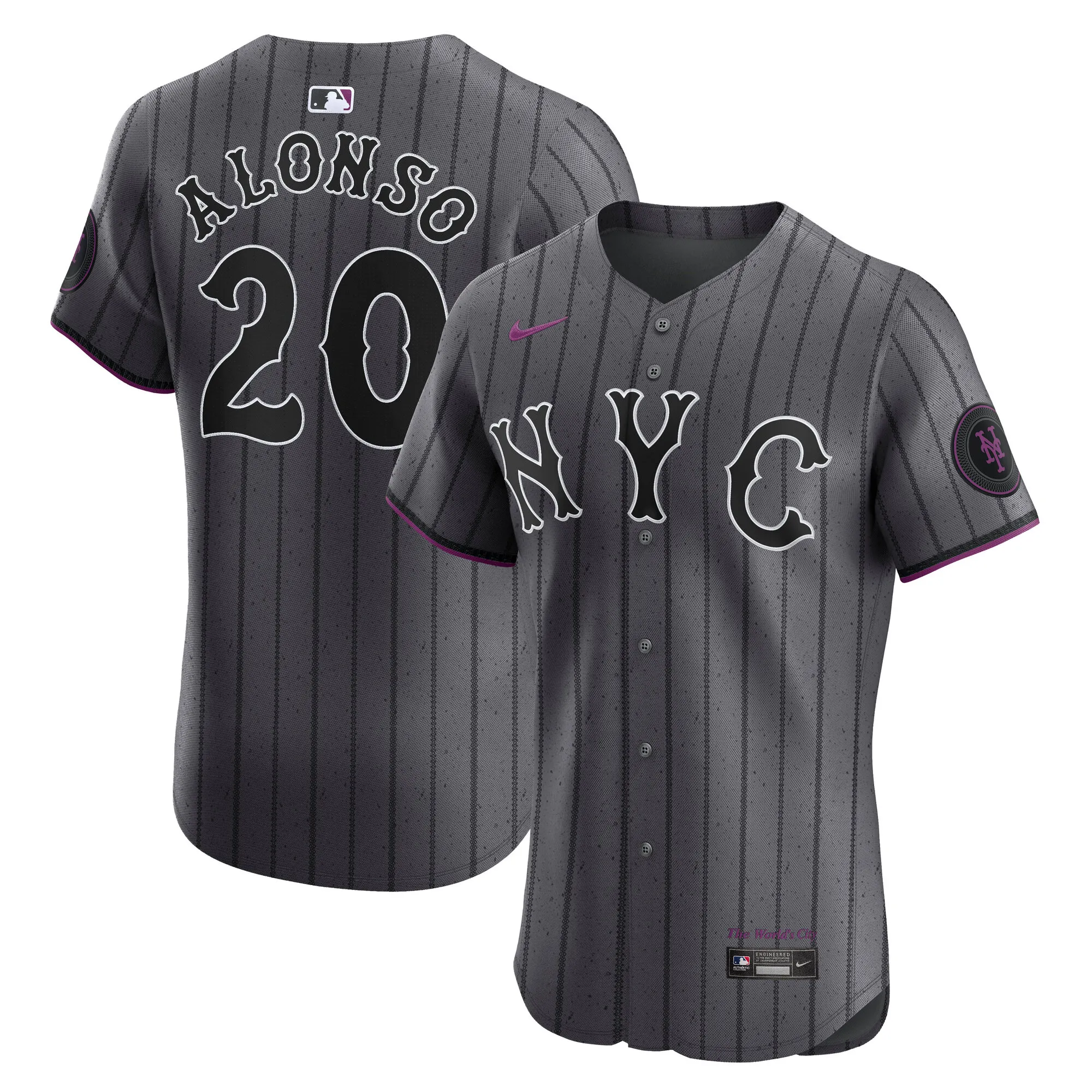 Pete Alonso New York Mets Nike City Connect Elite Jersey - Gray