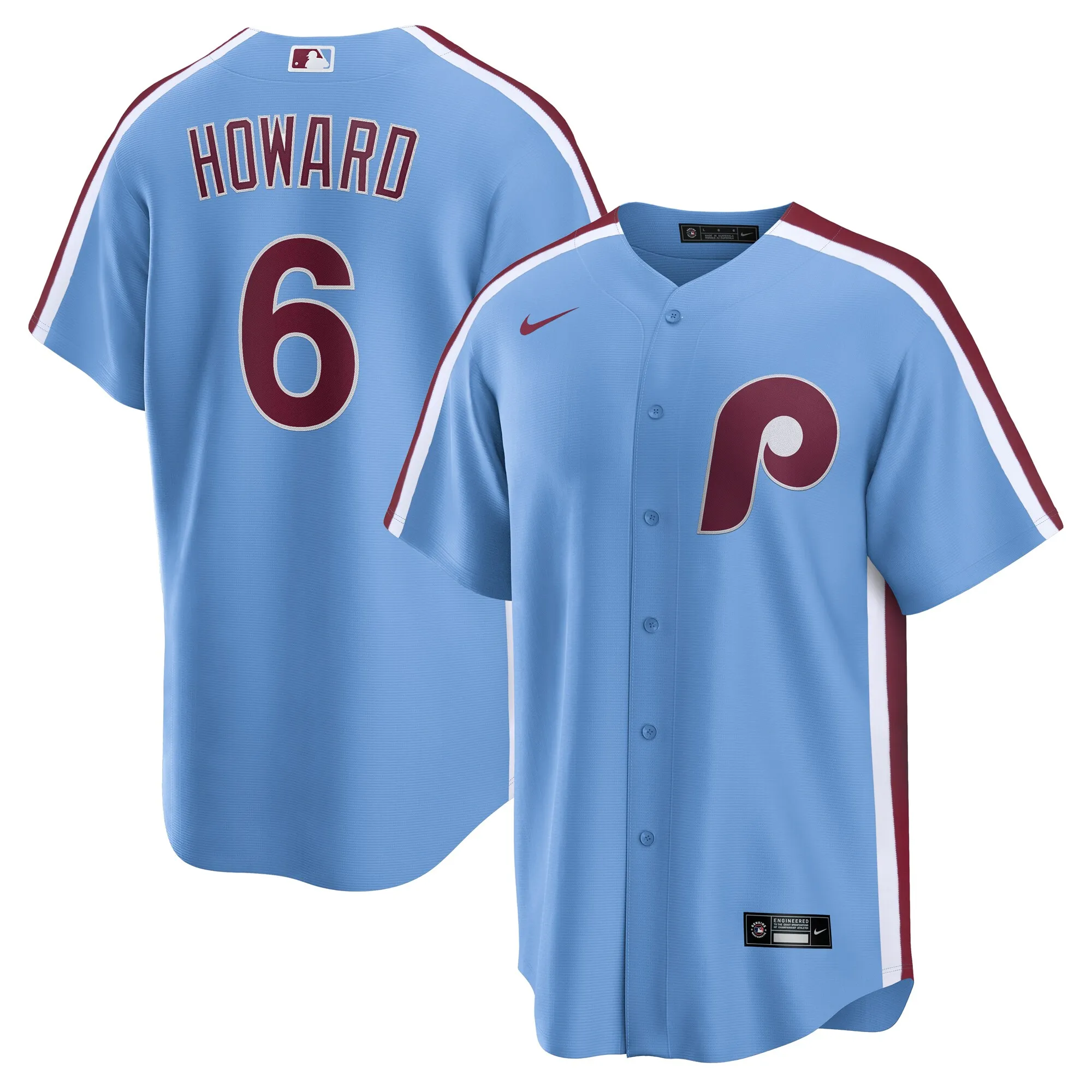 Ryan Howard Philadelphia Phillies Nike Replica Jersey - Light Blue
