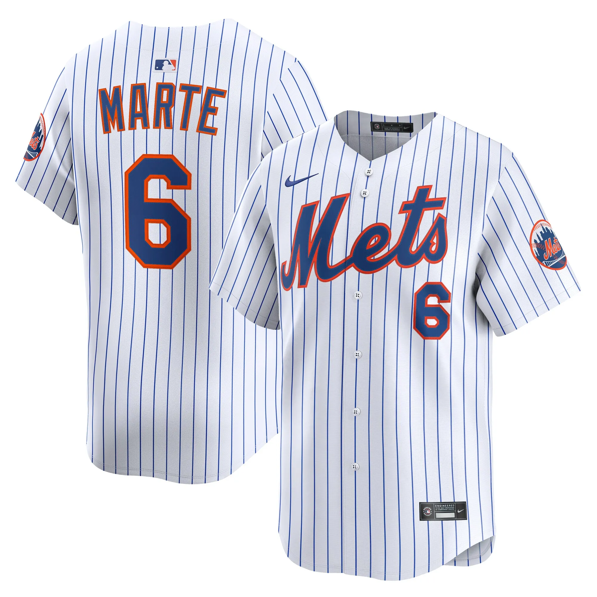 Starling Marte New York Mets Nike Home Limited Player Jersey - White