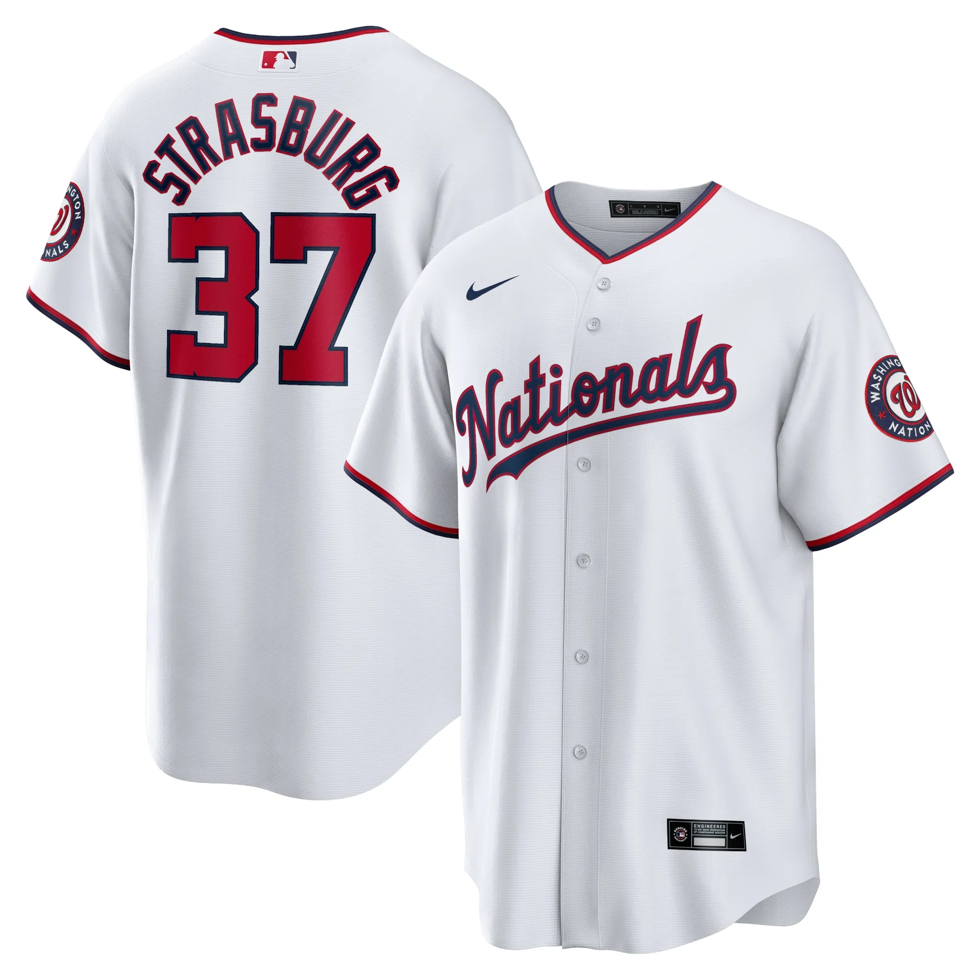 Stephen Strasburg Washington Nationals Nike Home Replica Jersey  - White
