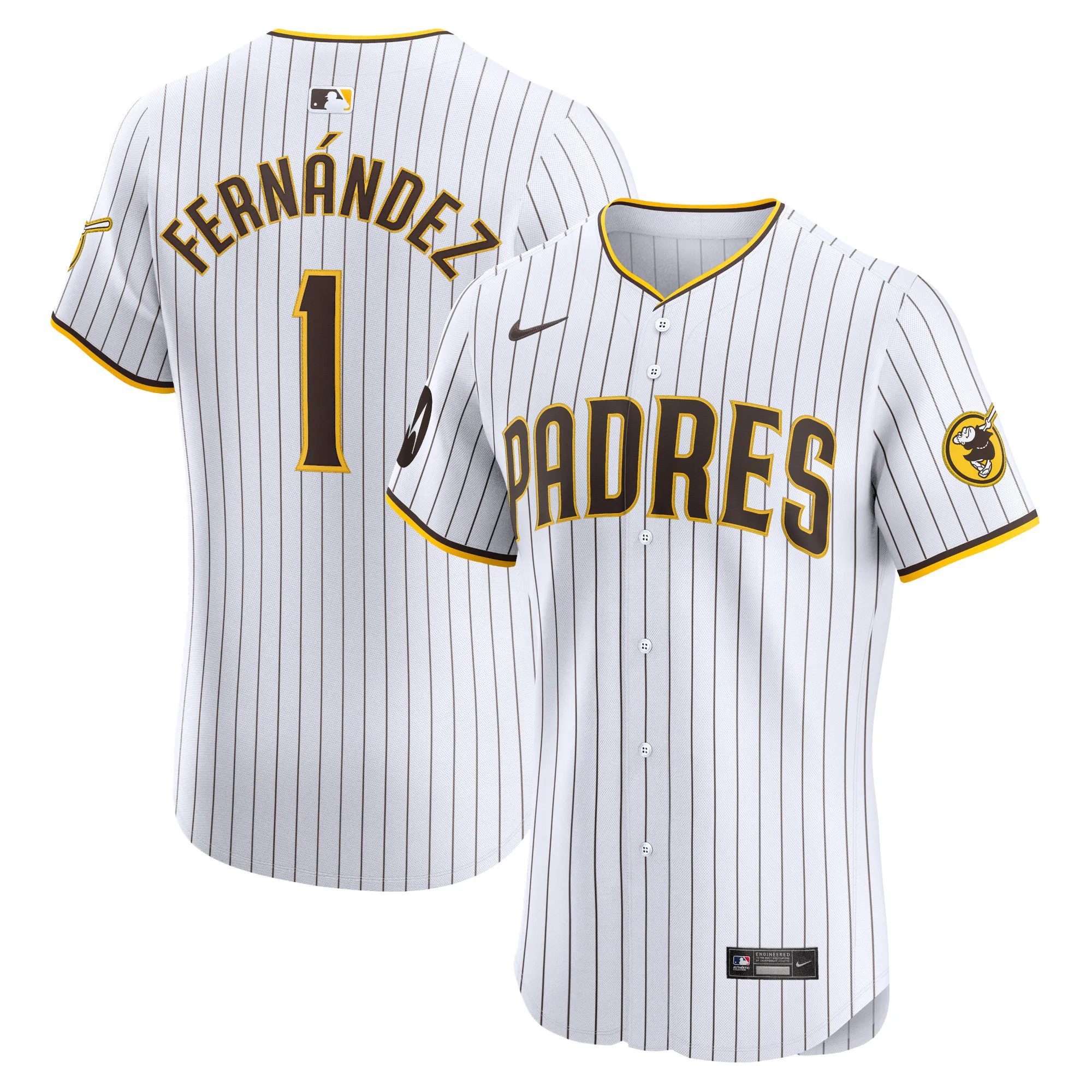 Tony Fernández San Diego Padres Nike Home Elite Sponsor Patch Player Jersey - White