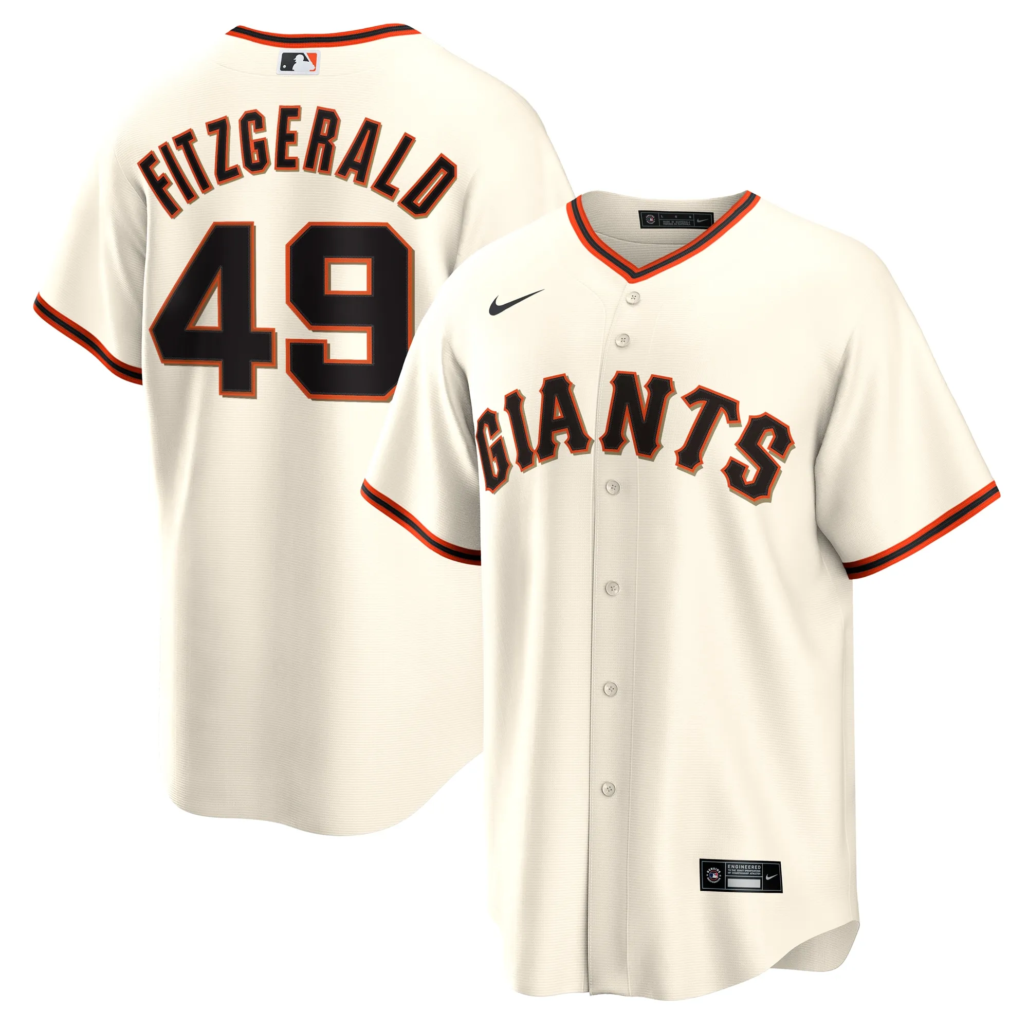 Tyler Fitzgerald San Francisco Giants Nike Home Replica Jersey - Cream