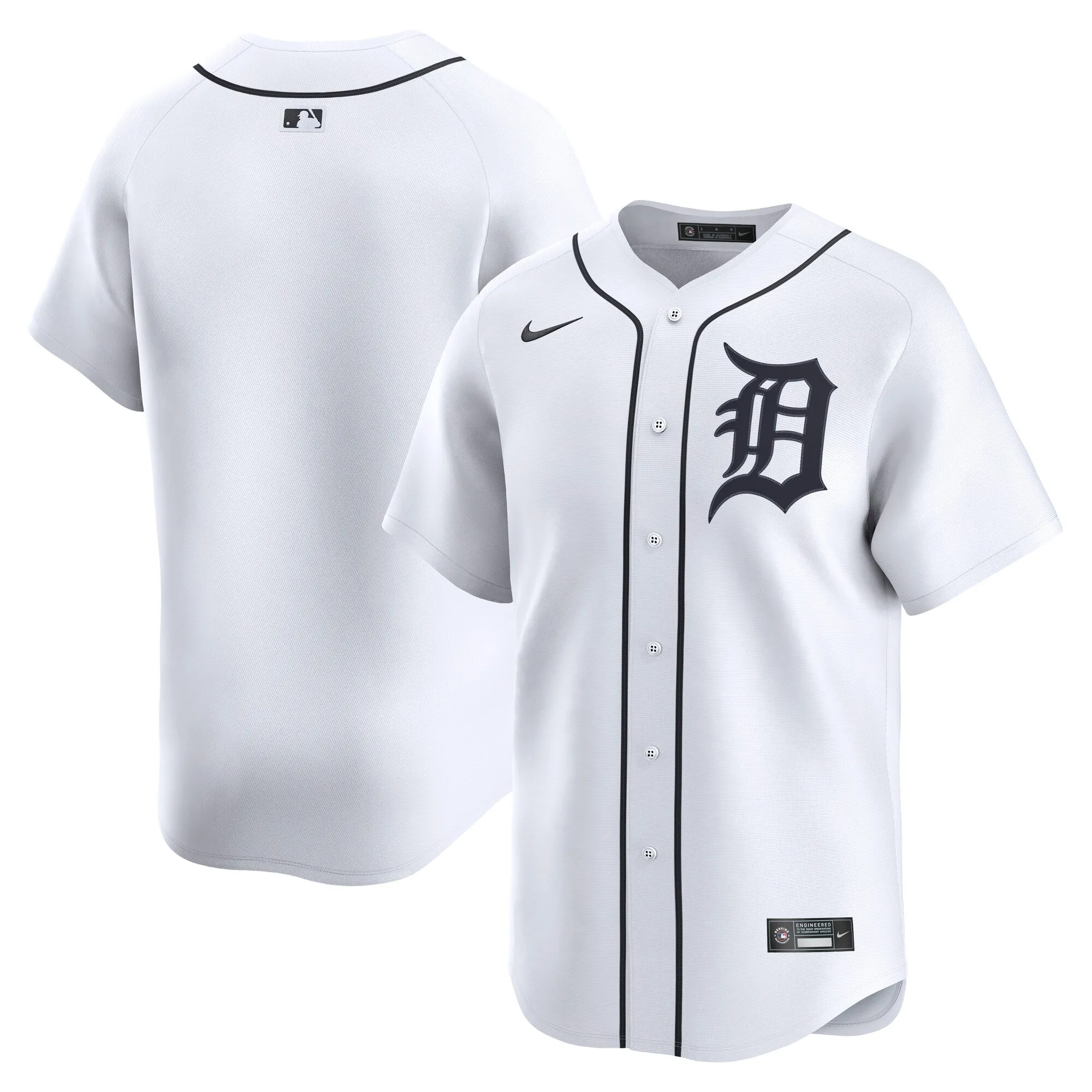 Detroit Tigers Nike Home Limited Jersey - White