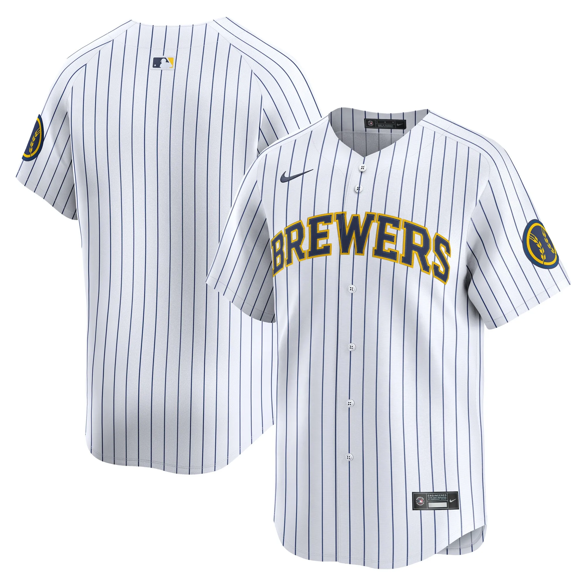 Milwaukee Brewers Nike Alternate Limited Jersey - White