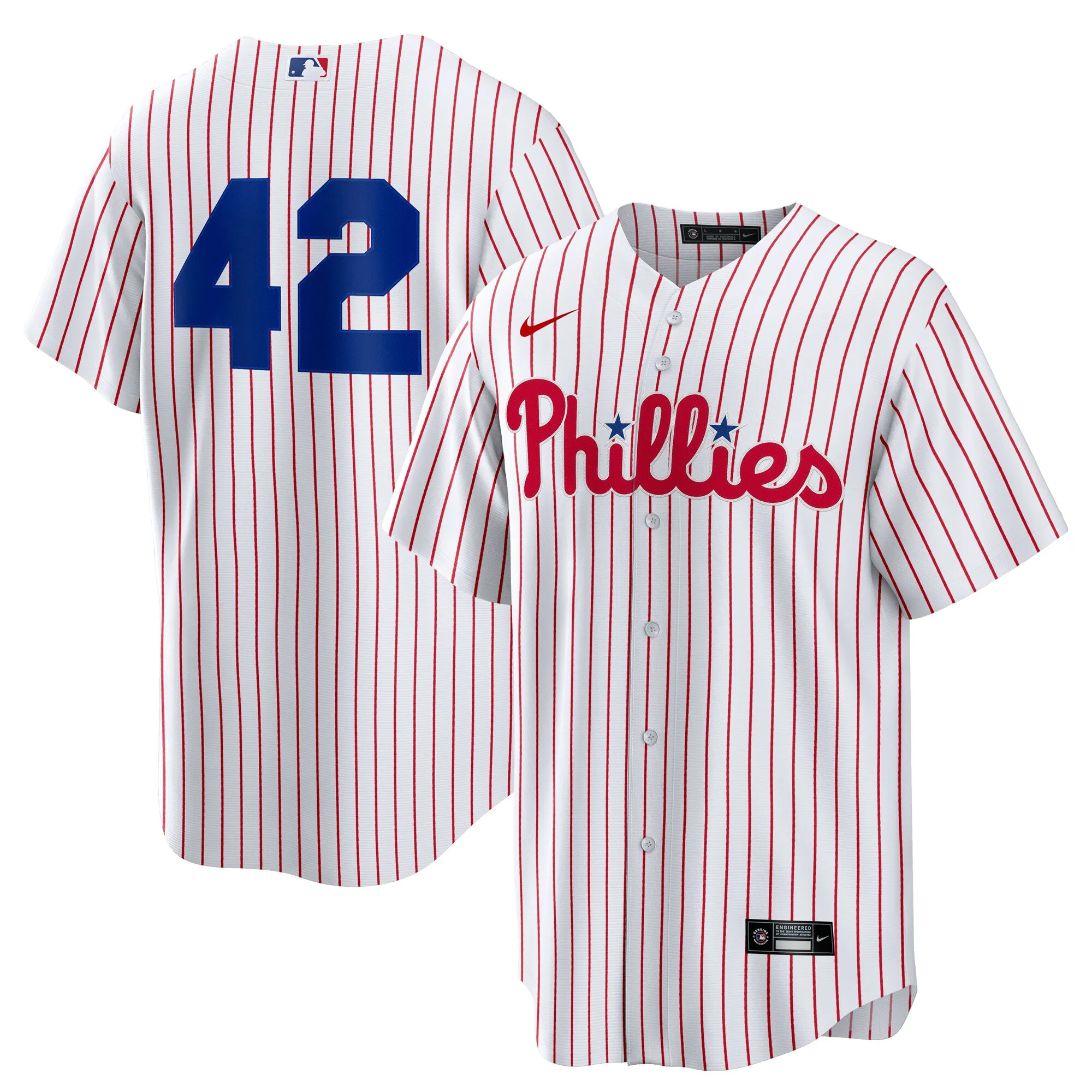 Philadelphia Phillies Nike Home  2025 Jackie Robinson Day Replica Jersey - White