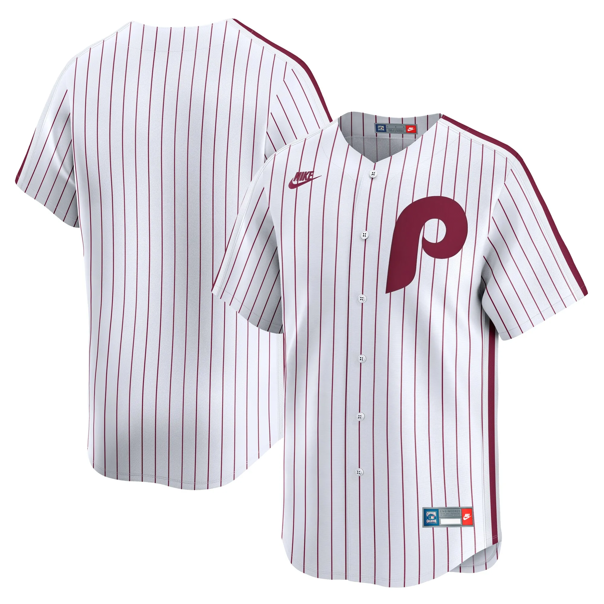 Philadelphia Phillies Nike Throwback Cooperstown Collection Limited Jersey - White