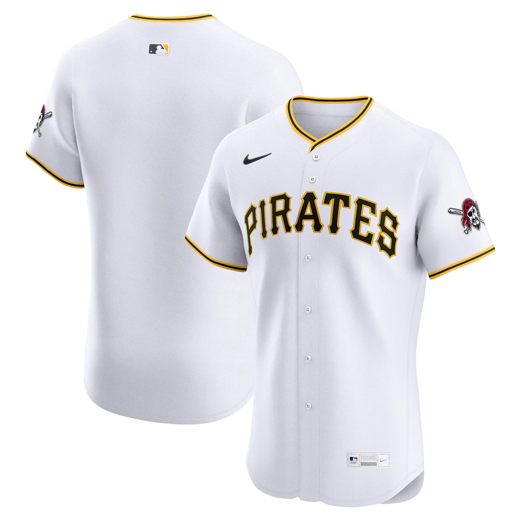 Pittsburgh Pirates Nike Home Elite Jersey - White