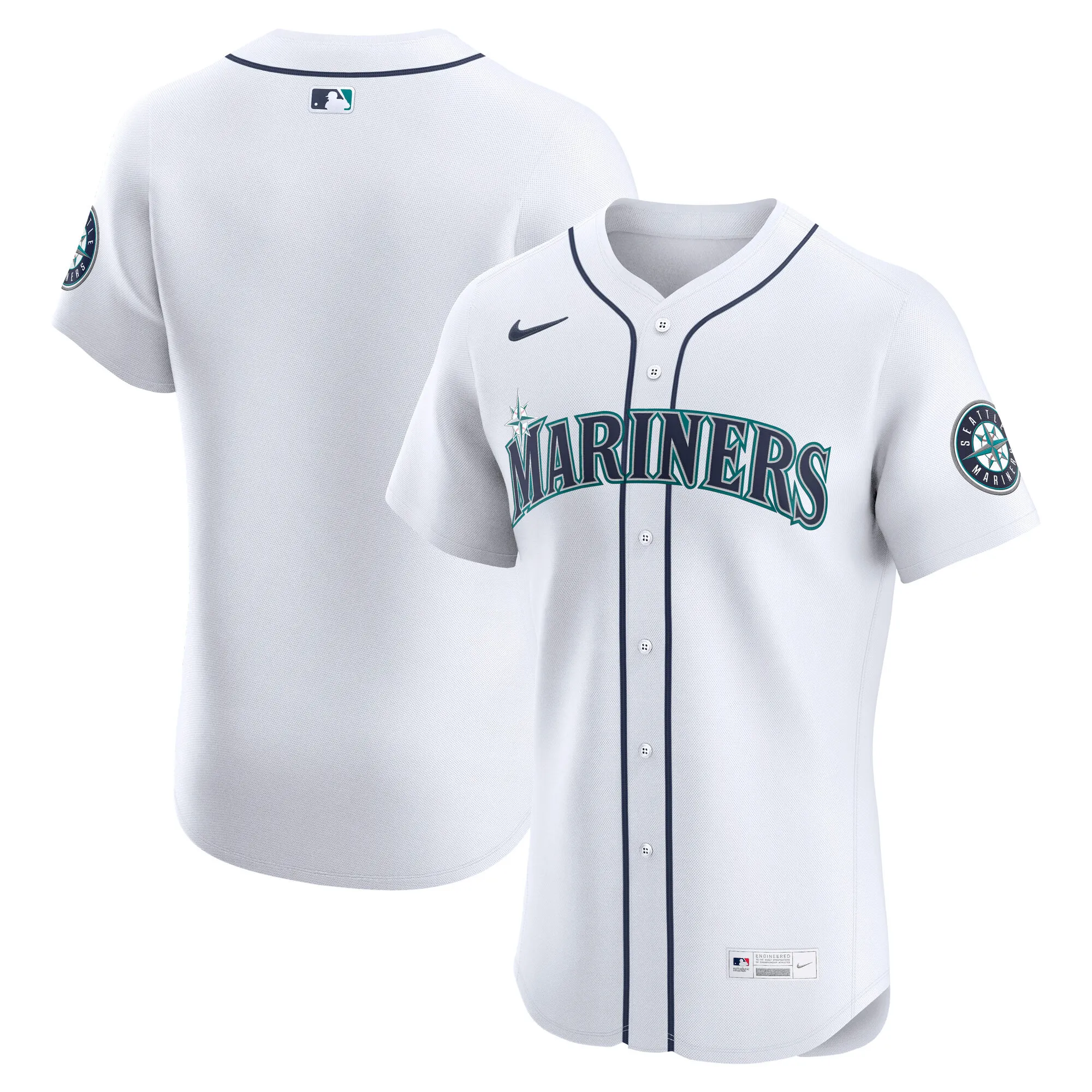 Seattle Mariners Nike Home Elite Jersey - White