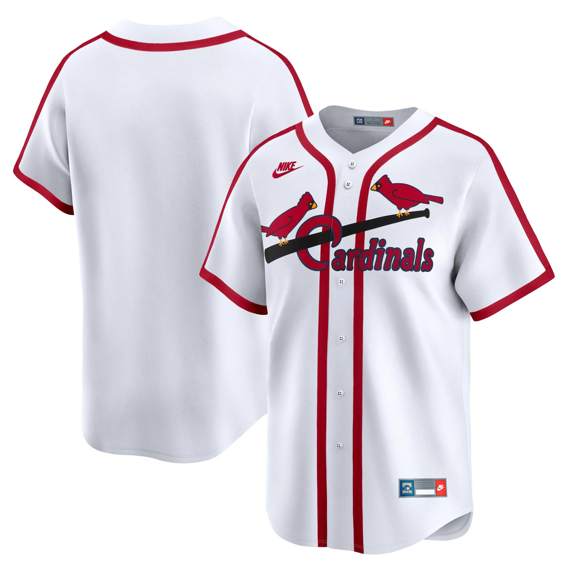 St. Louis Cardinals Nike Cooperstown Collection Limited Jersey - White