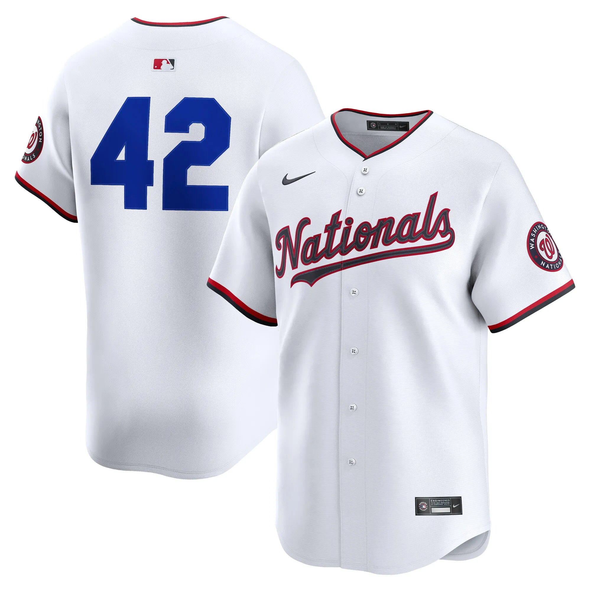 Washington Nationals Nike Home 2025 Jackie Robinson Day Limited Jersey – White