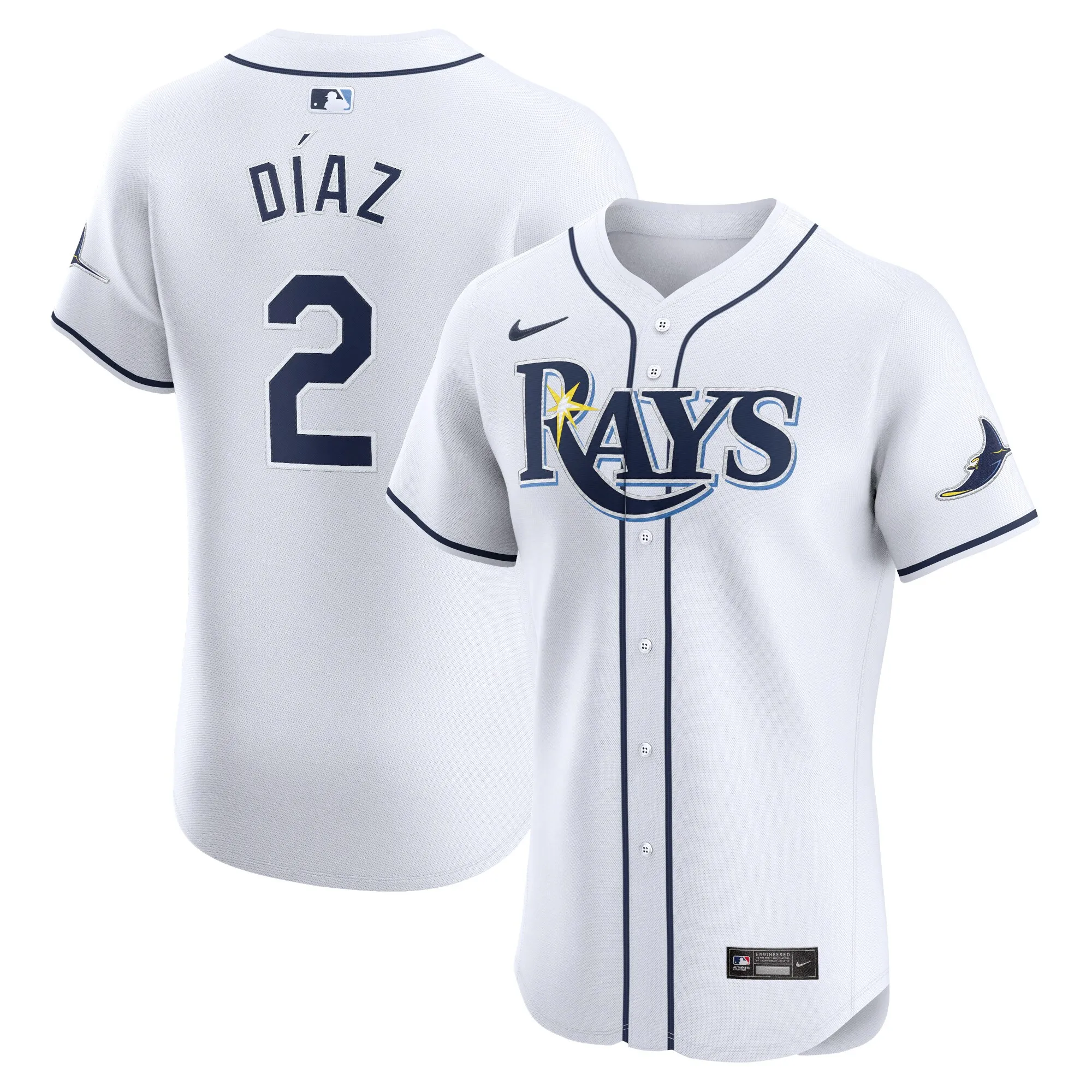 Yandy Diaz Tampa Bay Rays Nike Home Elite Player Jersey - White