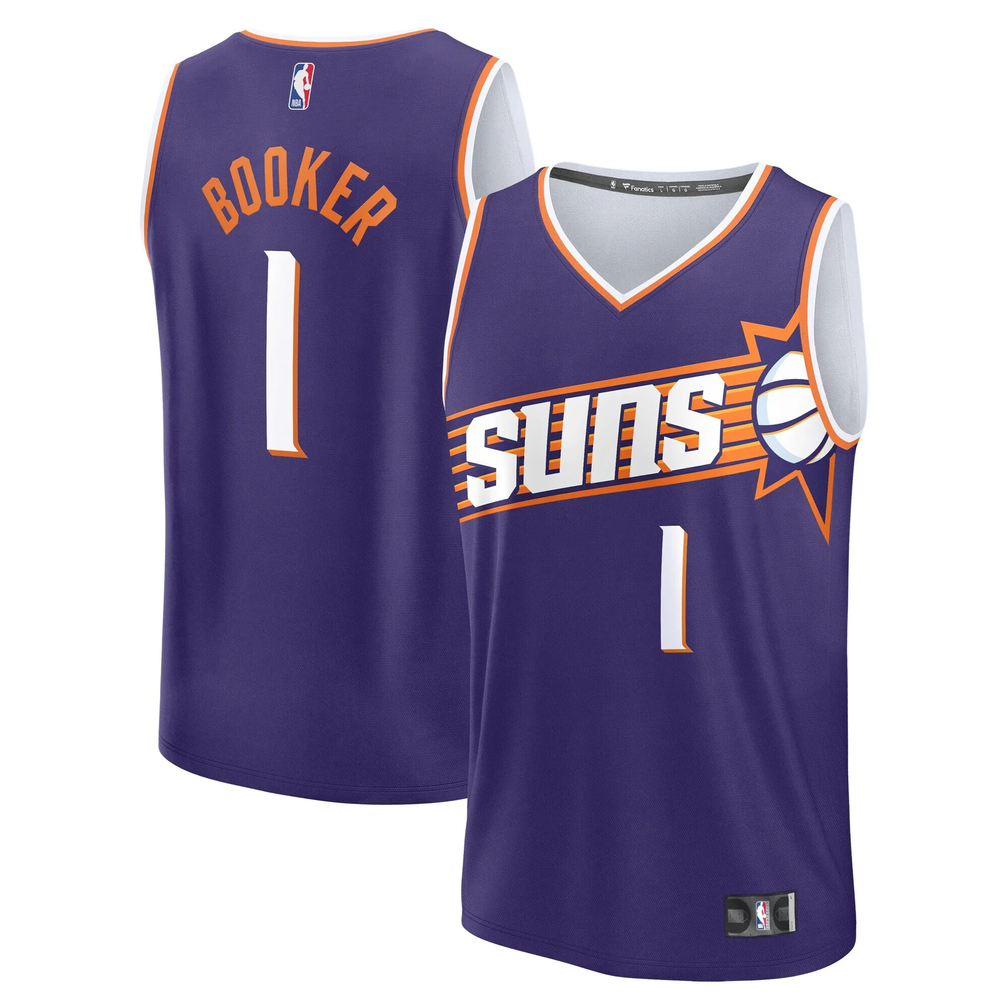 Devin Booker Phoenix Suns Fanatics Big & Tall Fast Break Jersey - Icon Edition - Purple
