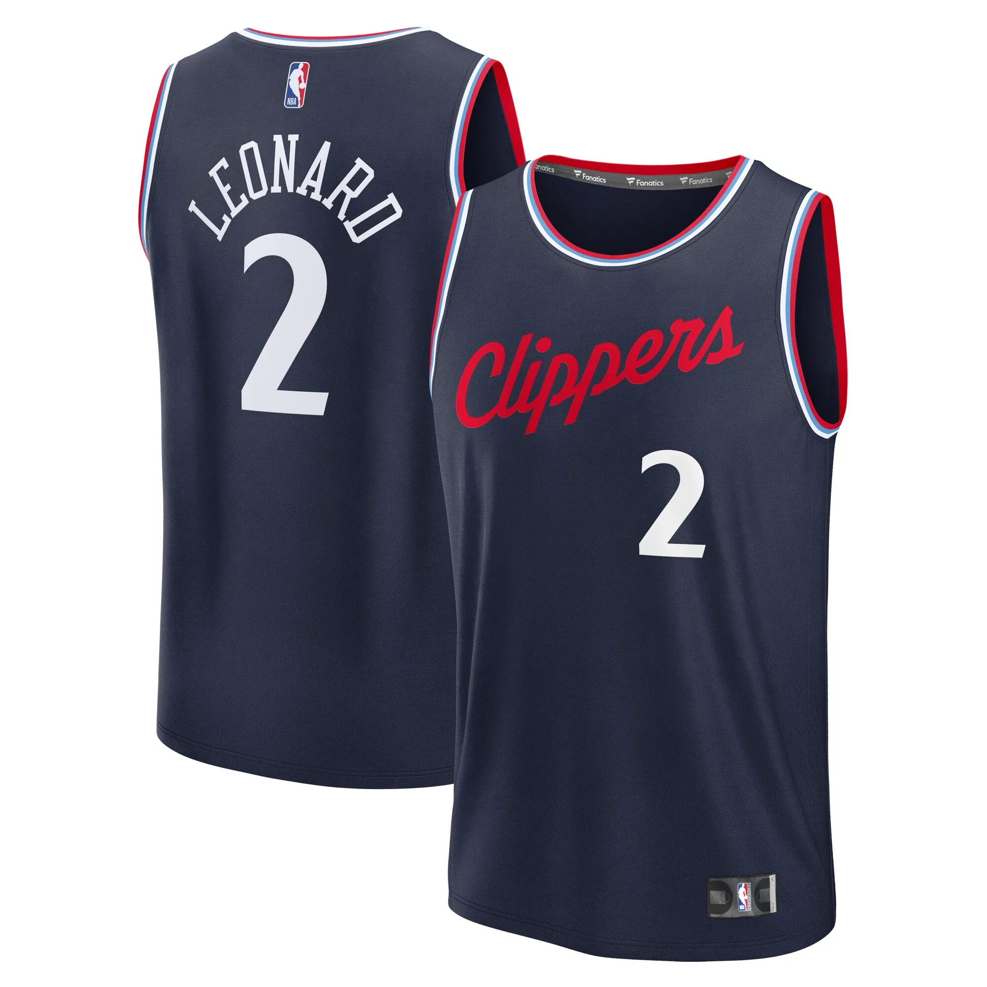 Kawhi Leonard LA Clippers Fanatics Fast Break Icon Jersey - Navy