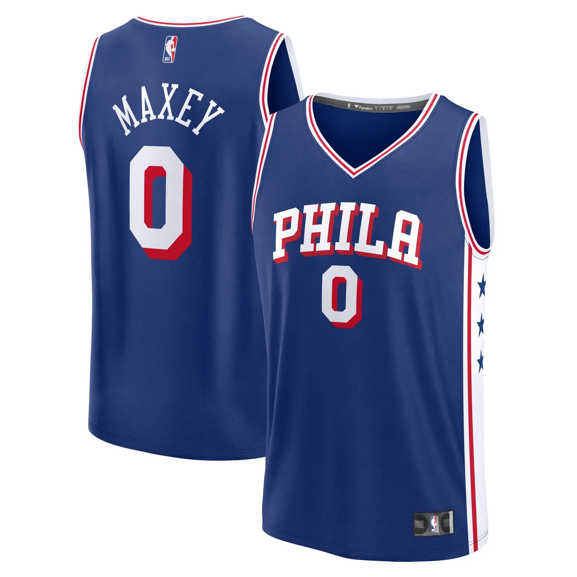 Tyrese Maxey Philadelphia 76ers Fanatics Big & Tall Fast Break Jersey - Icon Edition - Royal