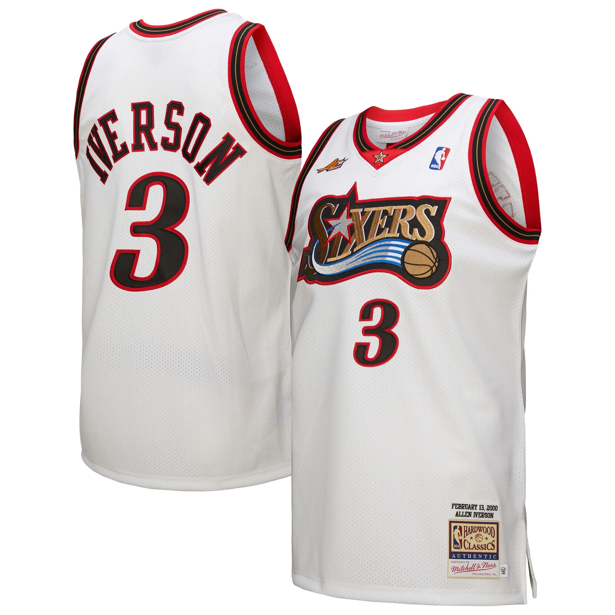 Allen Iverson Philadelphia 76ers Mitchell & Ness 2000 NBA All-Star Game Authentic Jersey - White