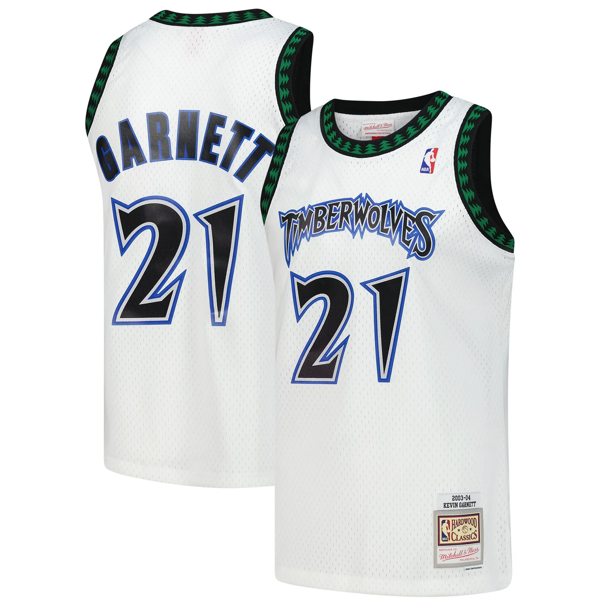 Kevin Garnett Minnesota Timberwolves Mitchell & Ness Hardwood Classics Swingman Jersey - White