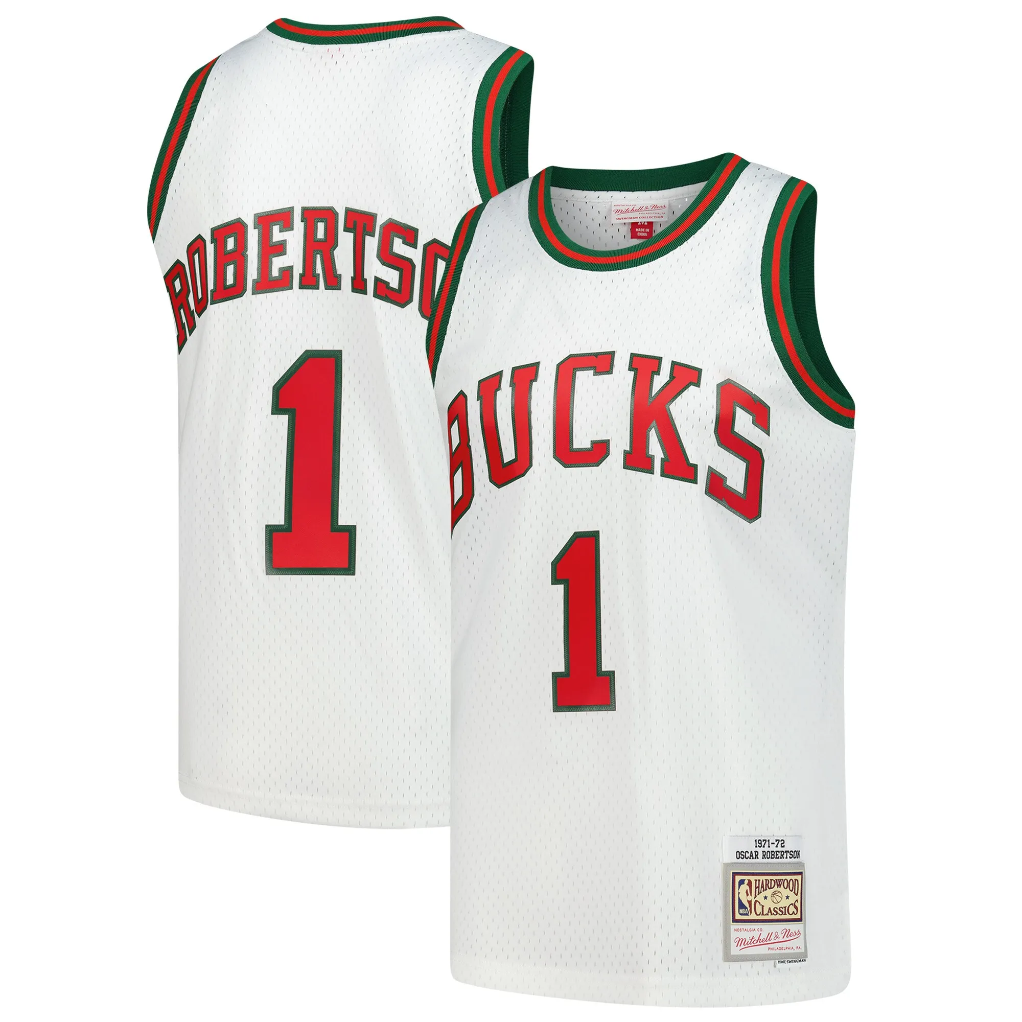 Oscar Robertson Milwaukee Bucks Mitchell & Ness Hardwood Classics Swingman Jersey - White