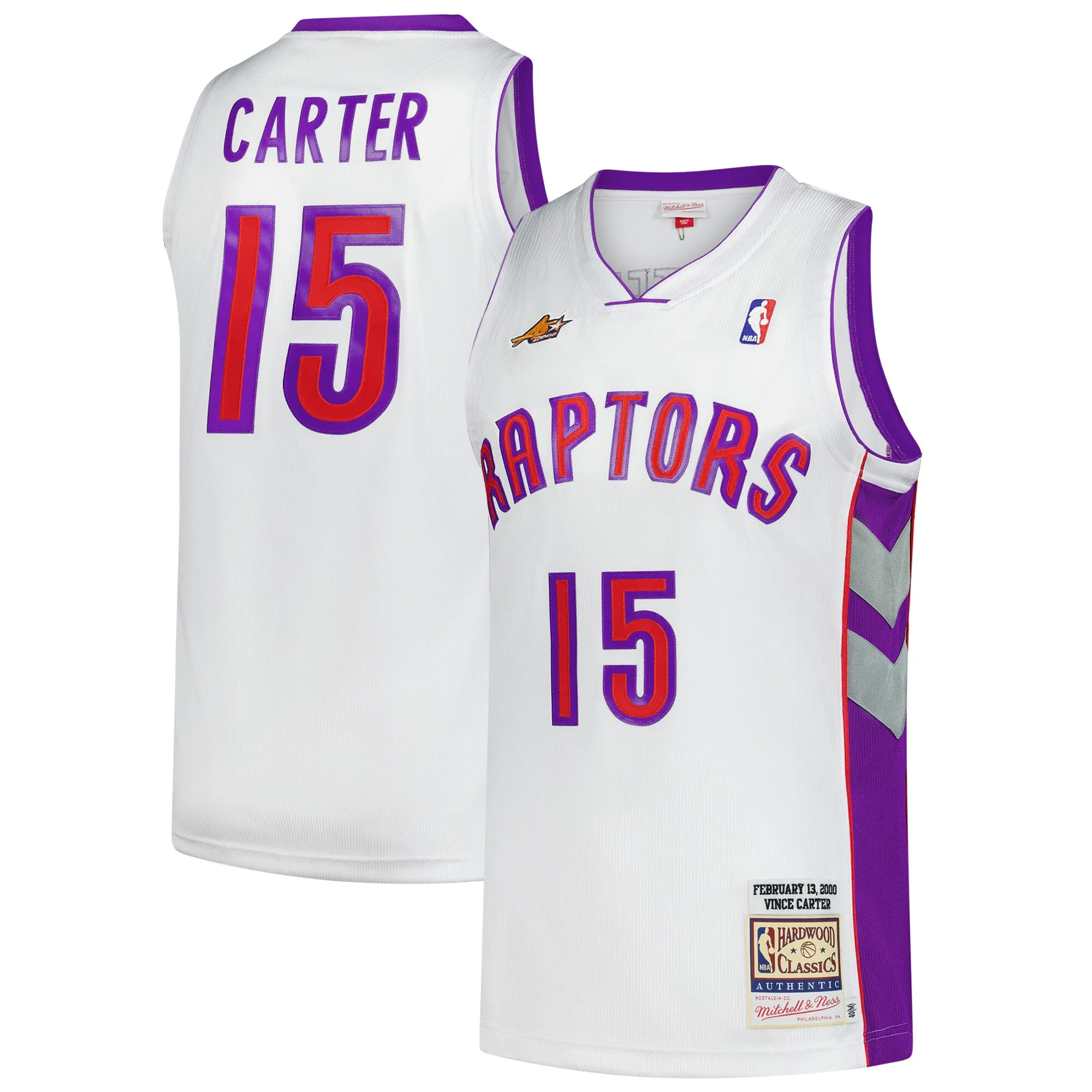 Vince Carter Toronto Raptors Mitchell & Ness 2000 NBA All-Star Game Authentic Jersey - White