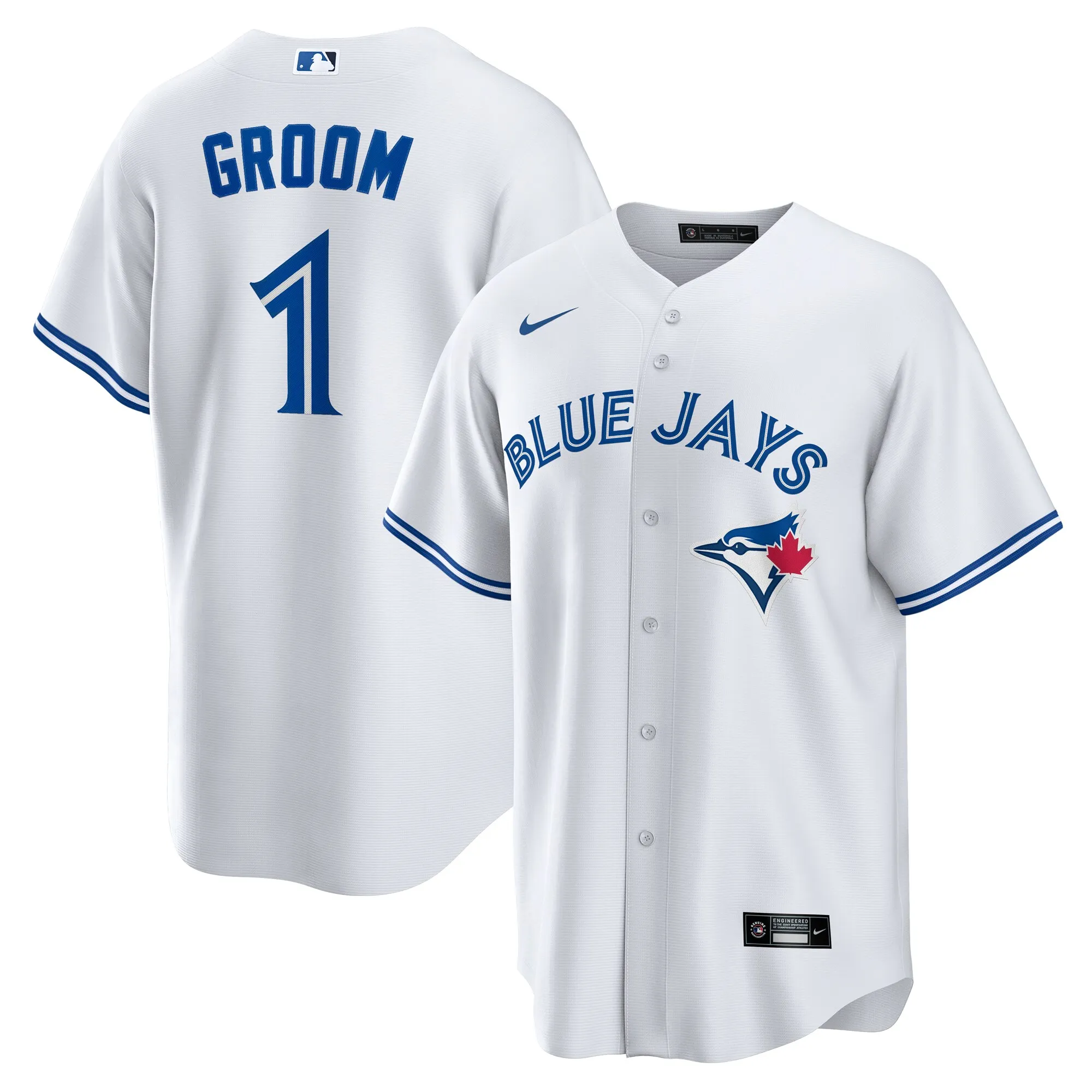 Toronto Blue Jays Nike #1 Groom Home Replica Jersey - White