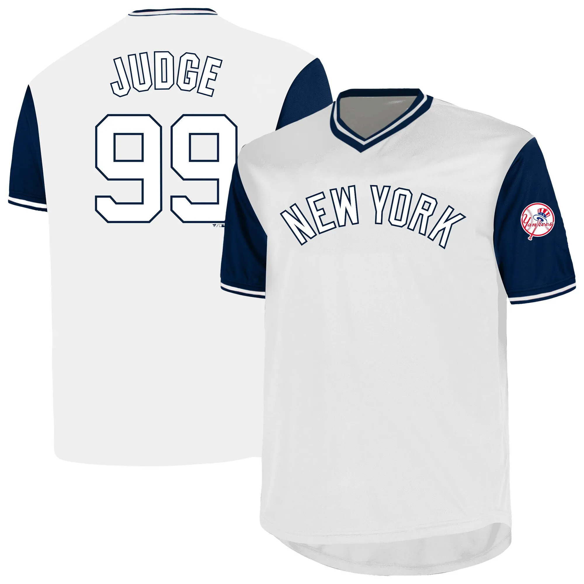 Aaron Judge New York Yankees Profile Big & Tall Name & Number Birdeye V-Neck T-Shirt - White
