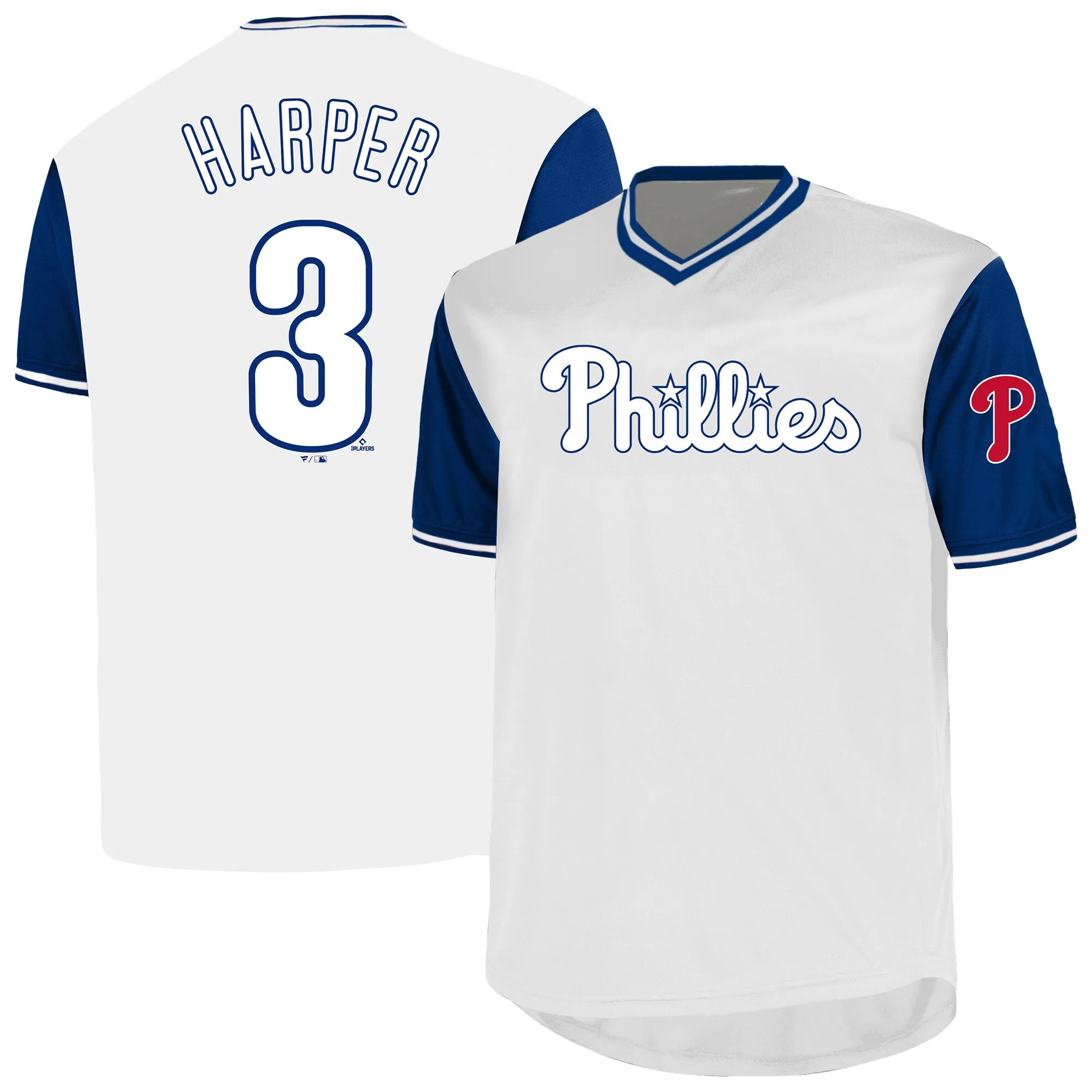 Bryce Harper Philadelphia Phillies Profile Big & Tall Name & Number Birdeye V-Neck T-Shirt - White