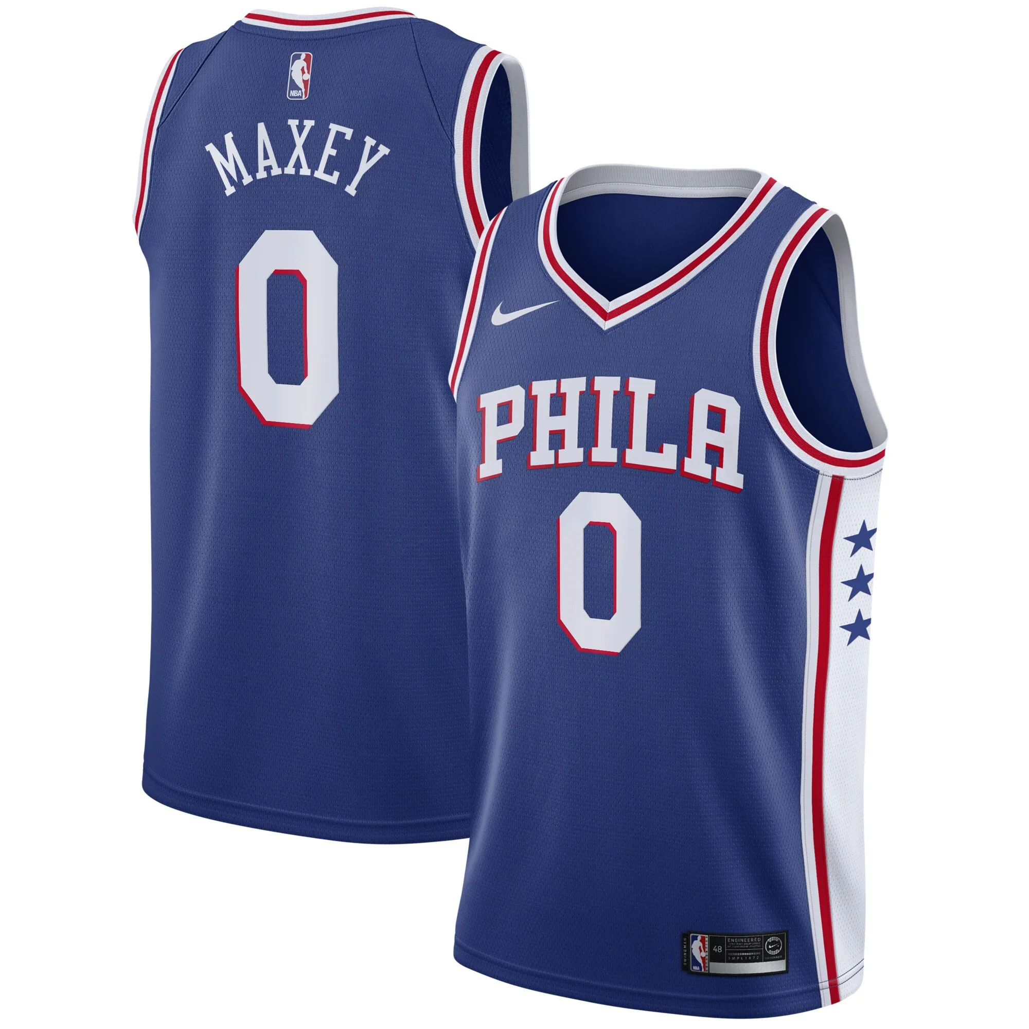 Tyrese Maxey Philadelphia 76ers Nike Swingman Jersey Icon Edition - Royal