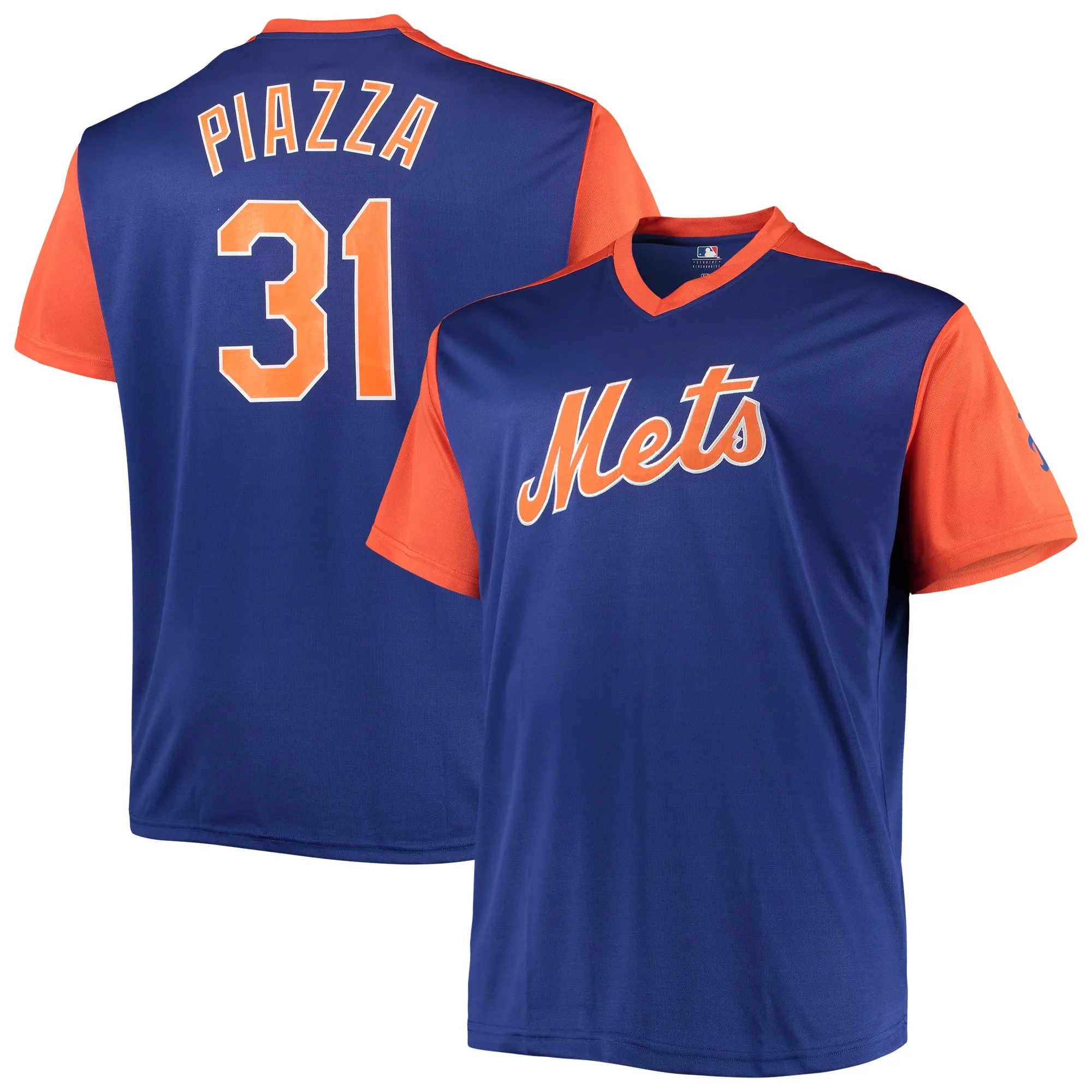 Mike Piazza New York Mets Cooperstown Collection Replica Player Jersey - Royal-Orange