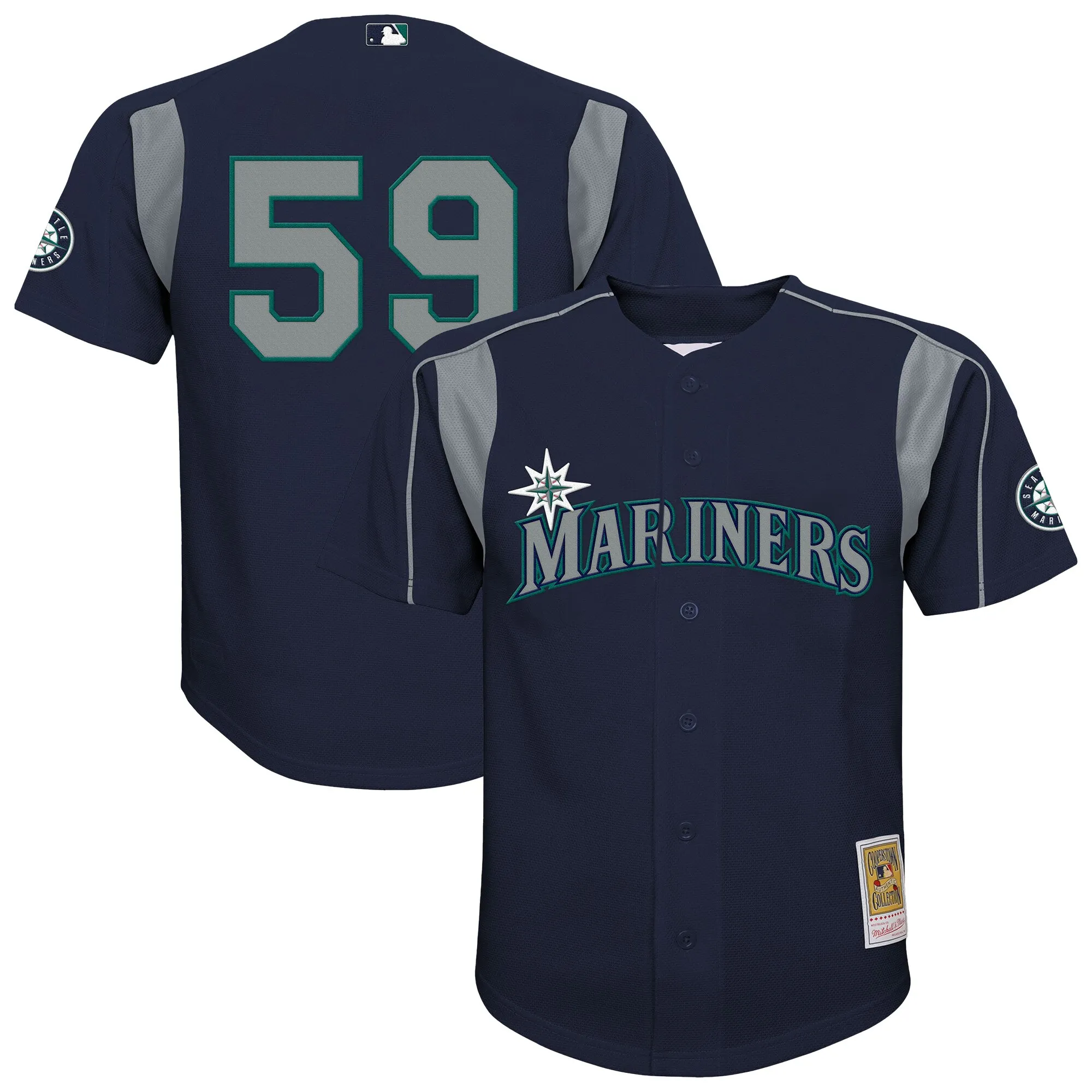Felix Hernandez Seattle Mariners Mitchell & Ness Preschool Cooperstown Collection Batting Practice Jersey - Navy