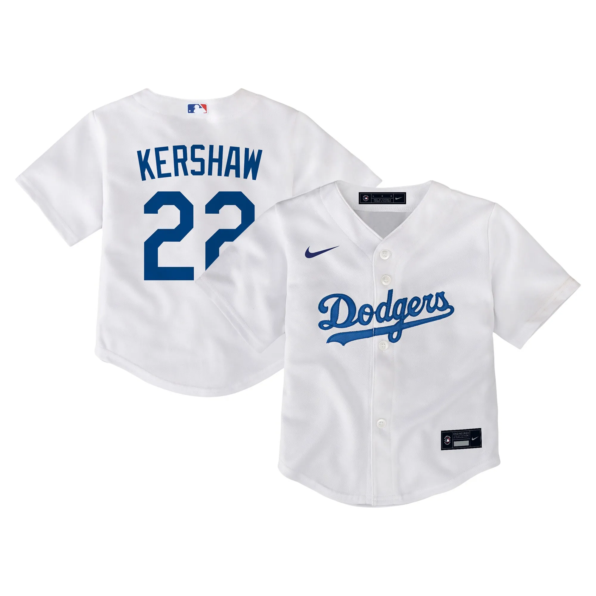 Clayton Kershaw Los Angeles Dodgers Nike Toddler Home Game Jersey - White