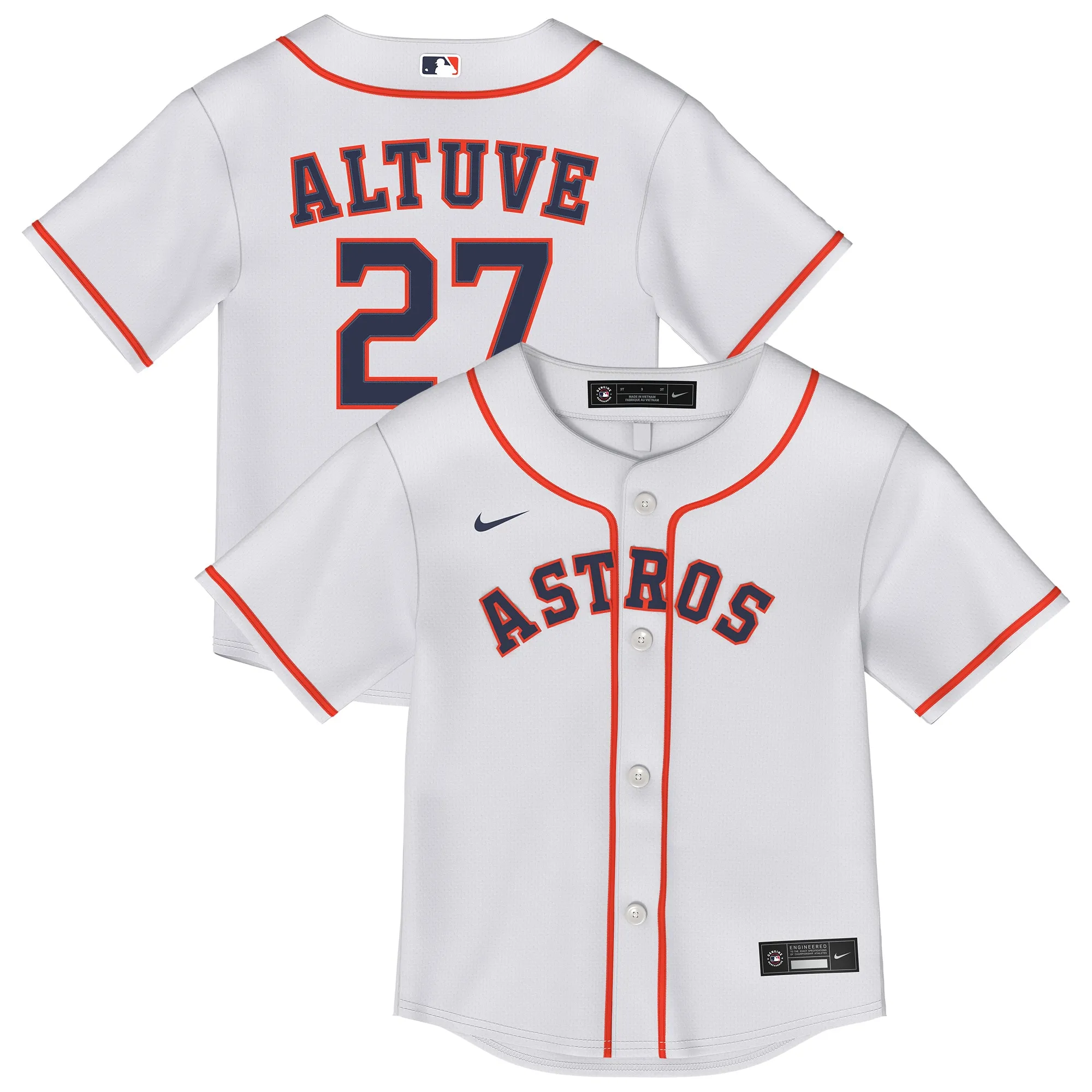 Jose Altuve Houston Astros Nike Toddler Home Replica Player Jersey - White