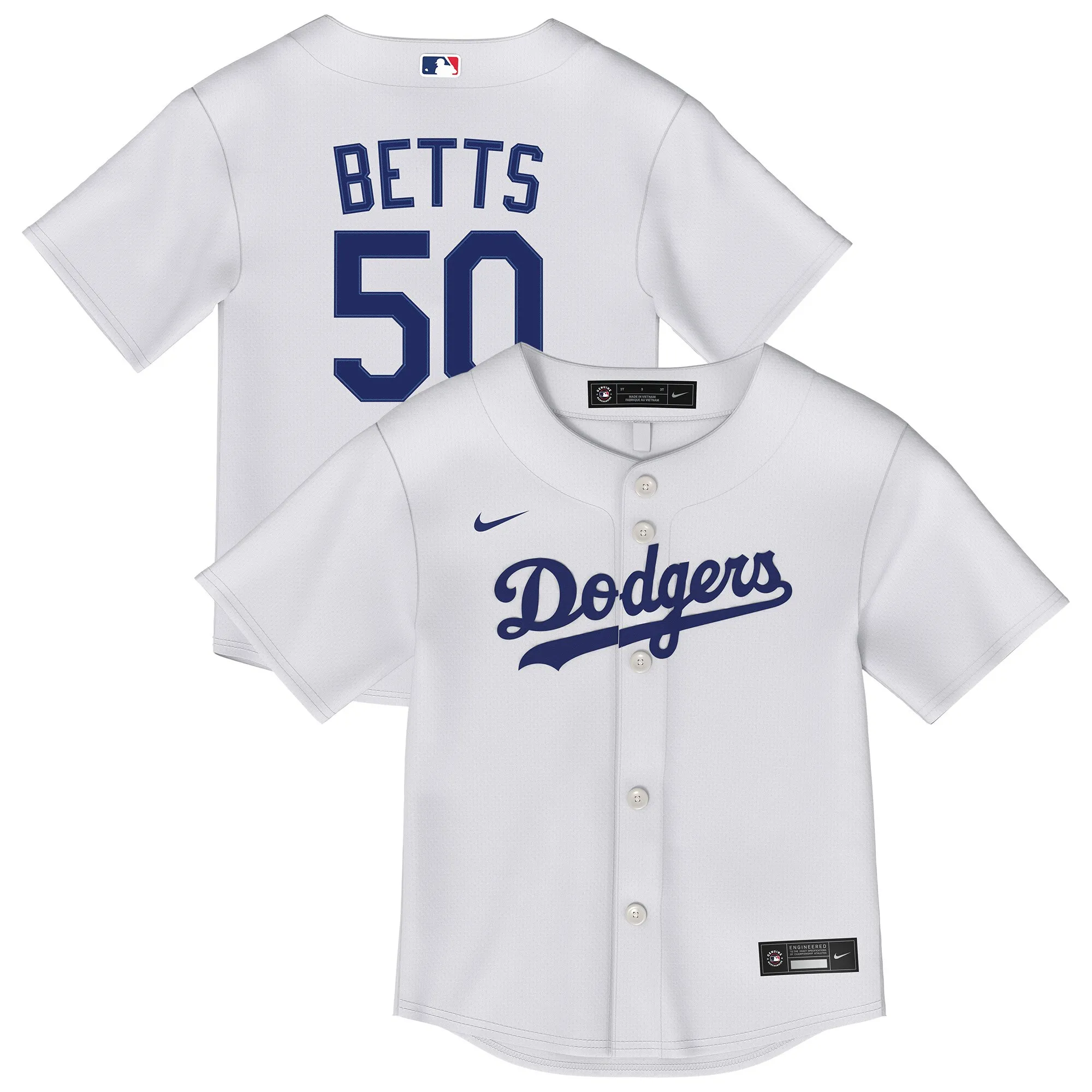 Mookie Betts Los Angeles Dodgers Nike Toddler Home Replica Player Jersey - White