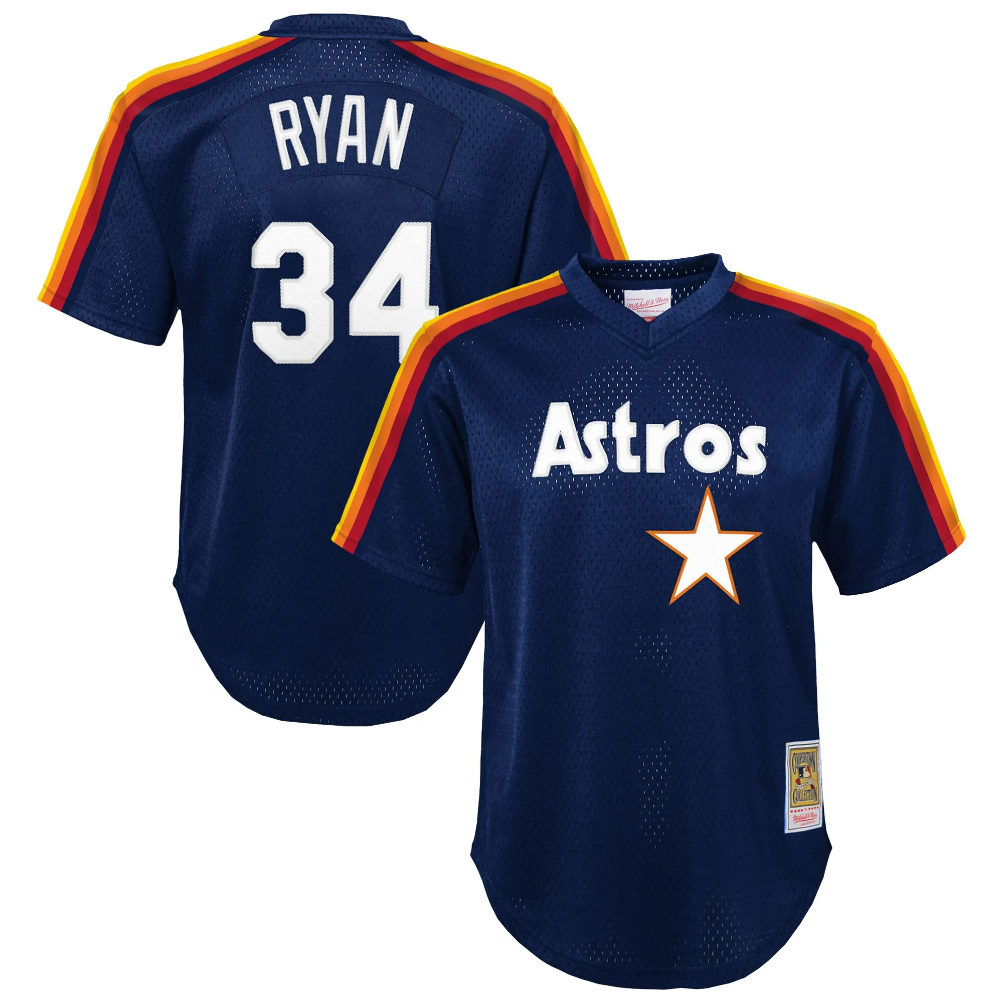 Nolan Ryan Houston Astros Mitchell & Ness Toddler Throwback Mesh Batting Practice Jersey - Navy