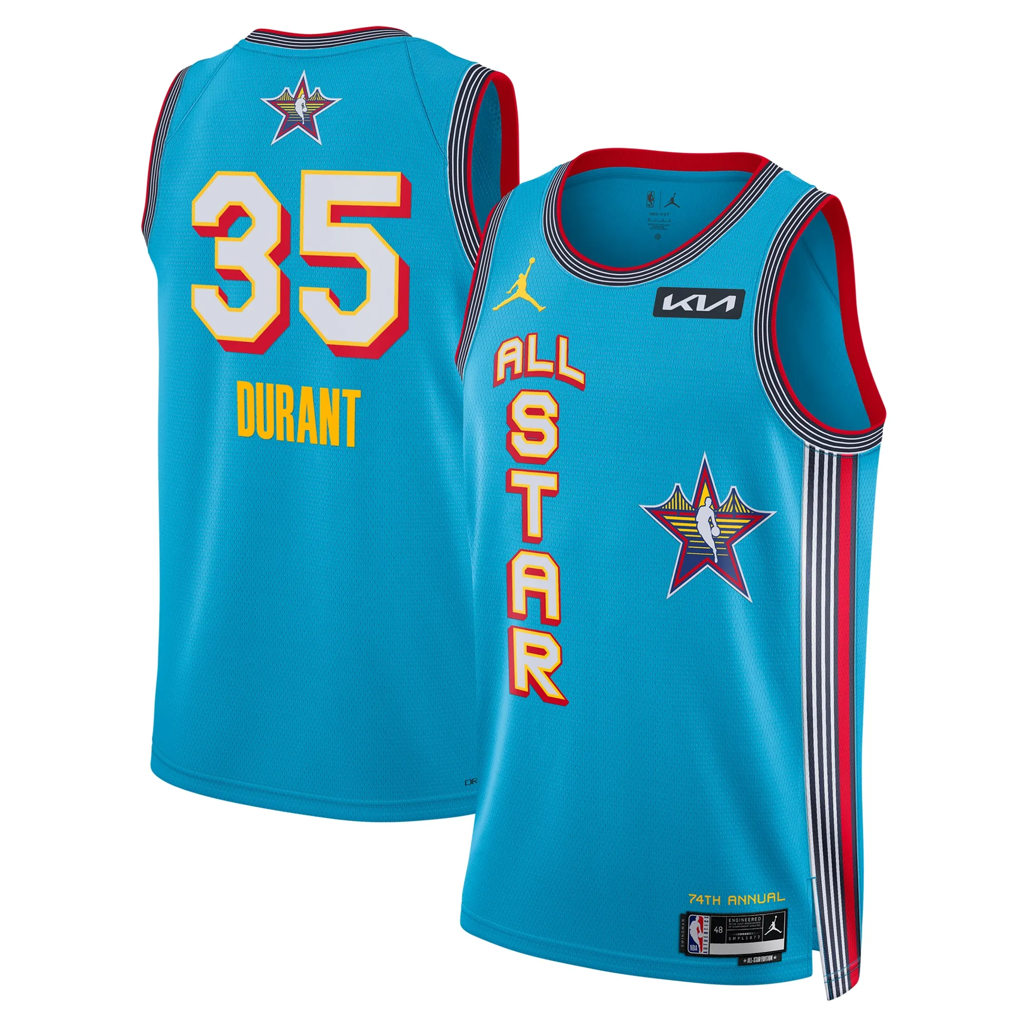 Kevin Durant Jordan Brand Unisex 2025 NBA All-Star Game Swingman Player Jersey - Light Blue