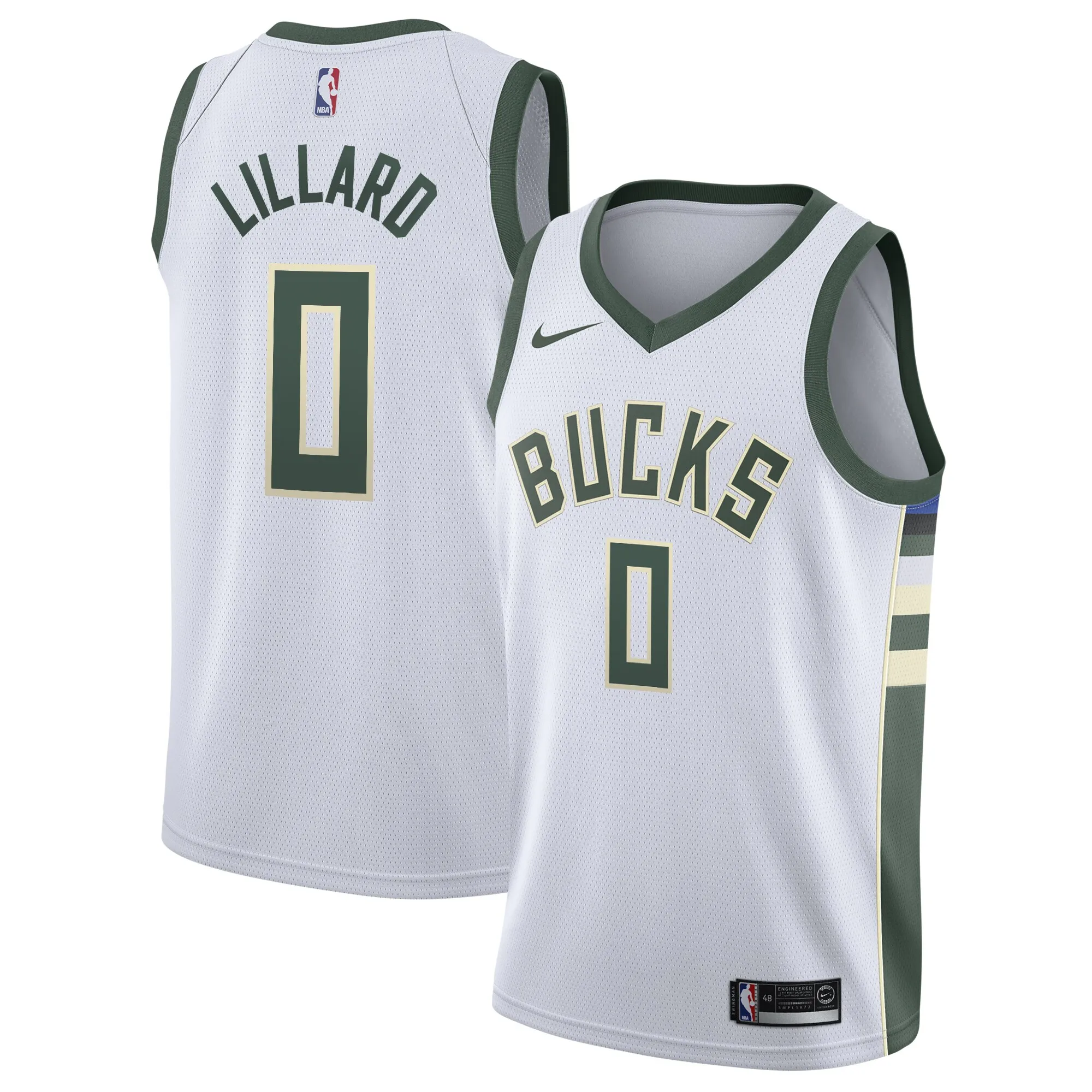 Damian Lillard Milwaukee Bucks Nike Unisex  Swingman Player Jersey - Association Edition - White