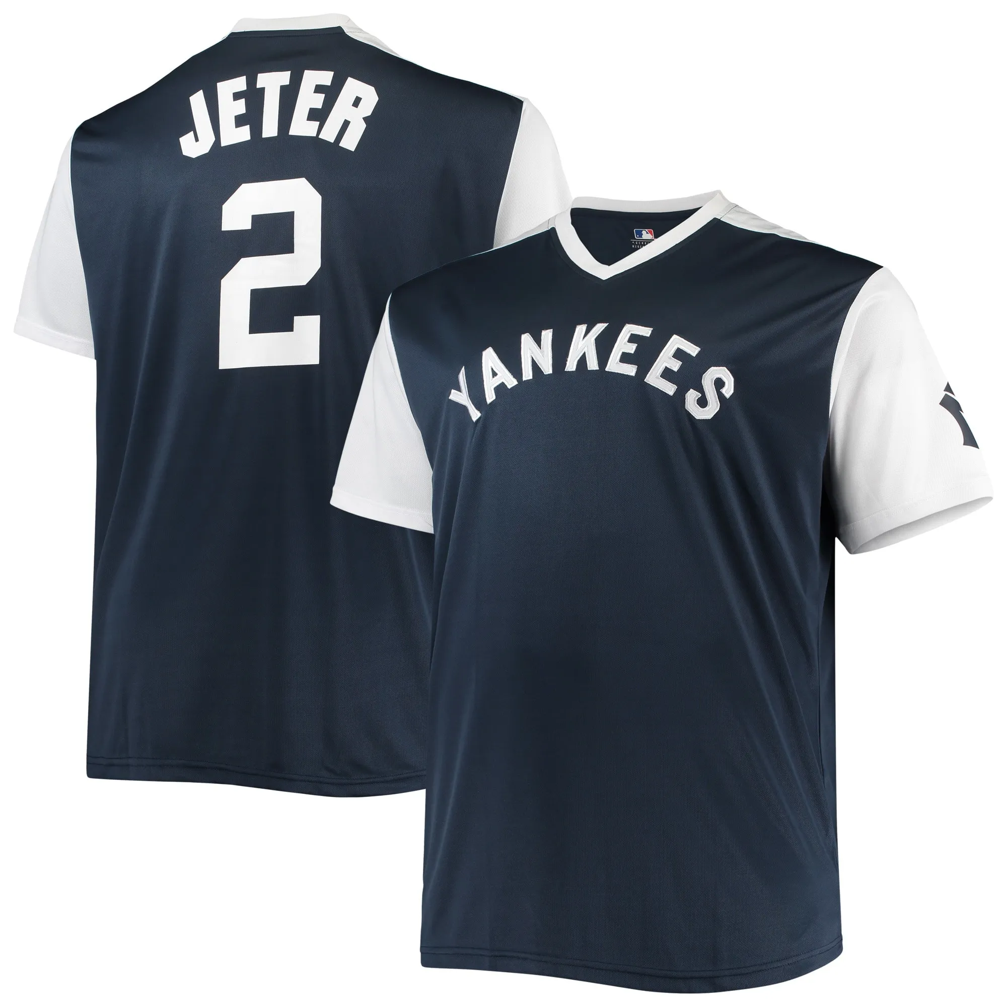 Derek Jeter New York Yankees Cooperstown Collection Replica Player Jersey - Navy-White
