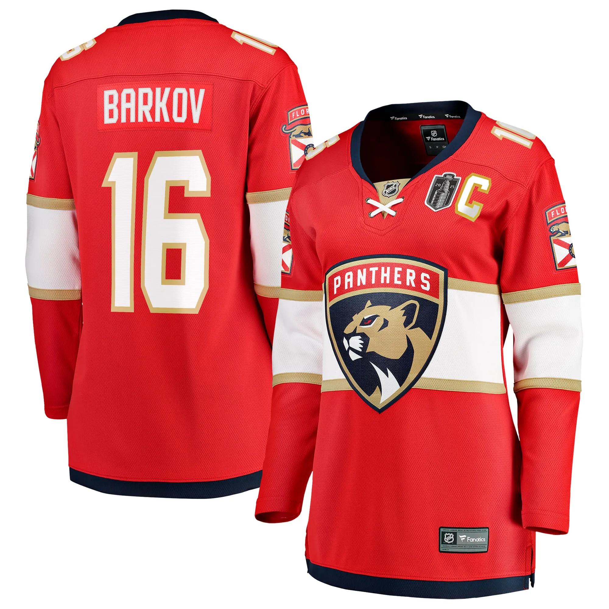 Aleksander Barkov Florida Panthers Fanatics Women's 2025 Stanley Cup Final Home Breakaway Player Jersey - Red
