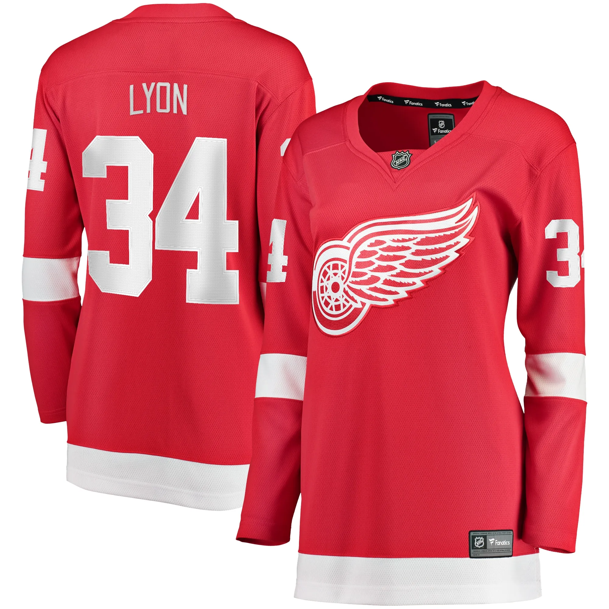 Alex Lyon Detroit Red Wings Fanatics Women's Home Breakaway Player Jersey - Red