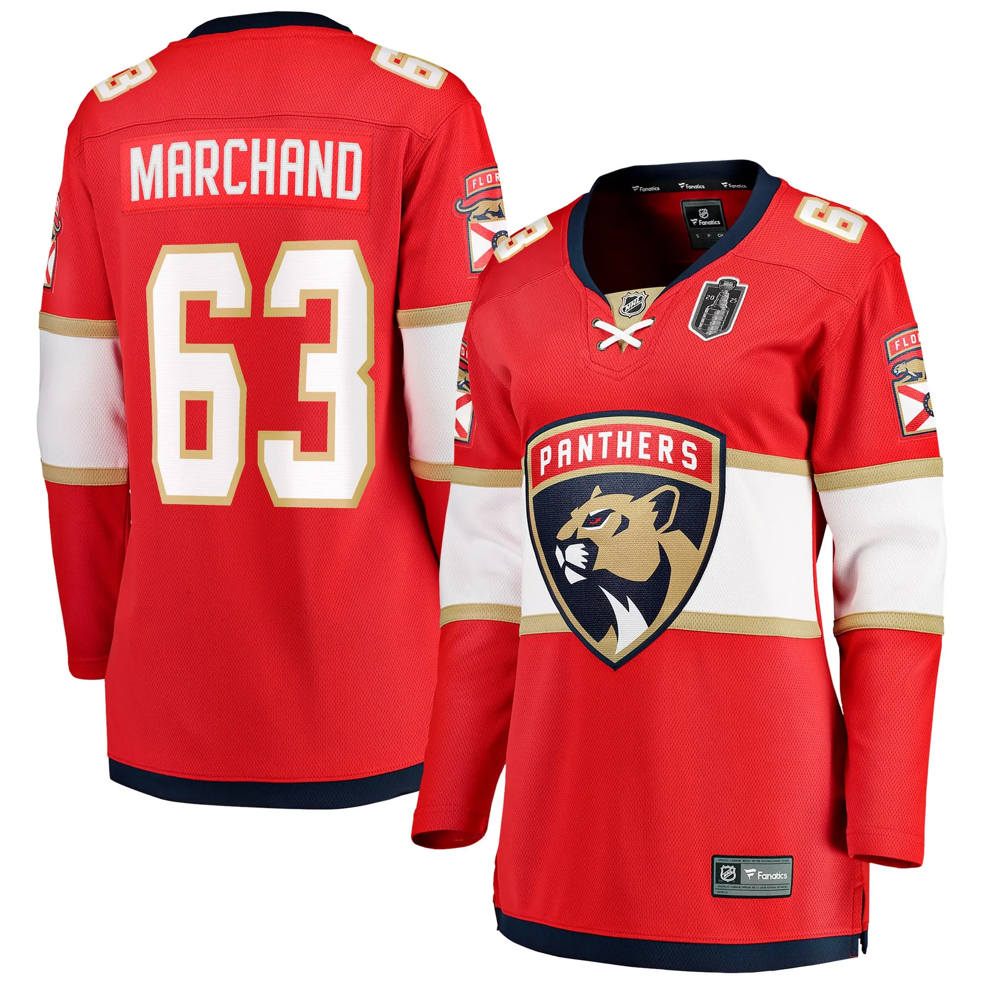 Brad Marchand Florida Panthers Fanatics Women's 2025 Stanley Cup Final Home Breakaway Player Jersey - Red