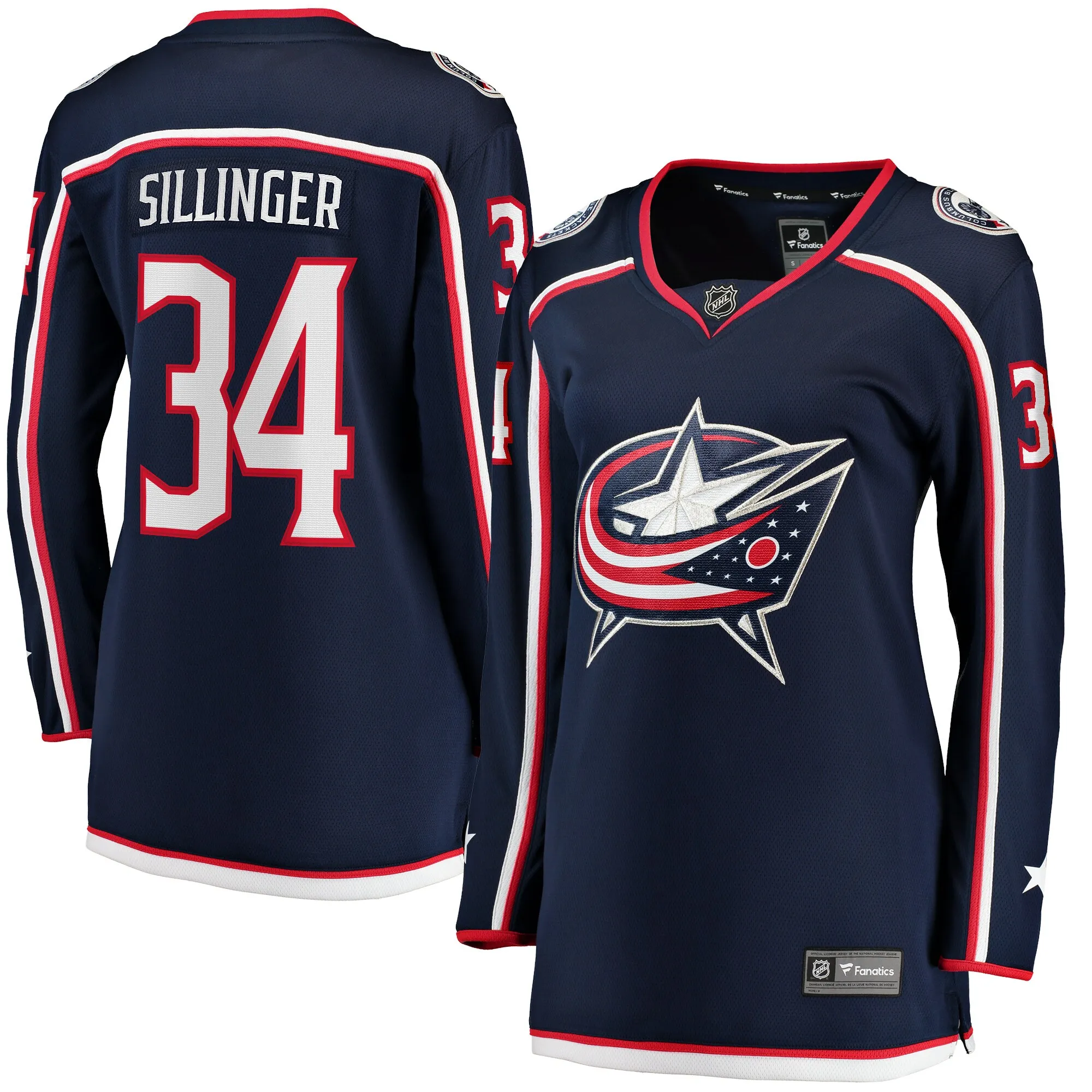 Cole Sillinger Columbus Blue Jackets Fanatics Women's Home Breakaway Player Jersey - Navy