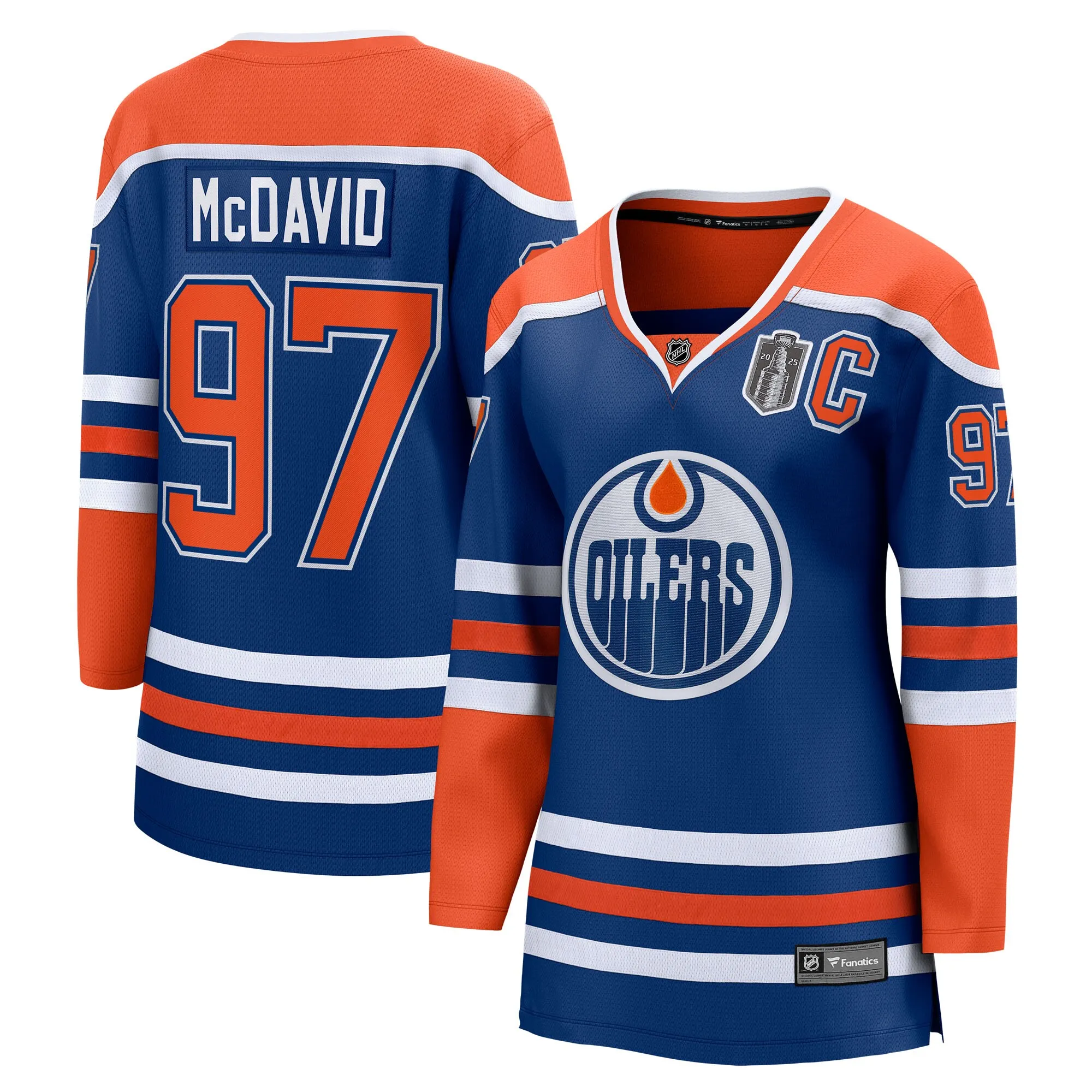 Connor McDavid Edmonton Oilers Fanatics Women's 2025 Stanley Cup Final Home Breakaway Jersey - Royal